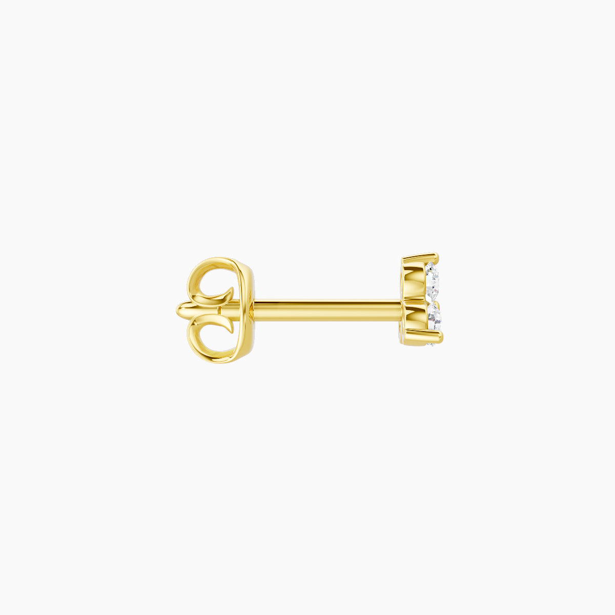 Venus | 18k Yellow Gold 3.5 mm Trilogy Diamond Earring