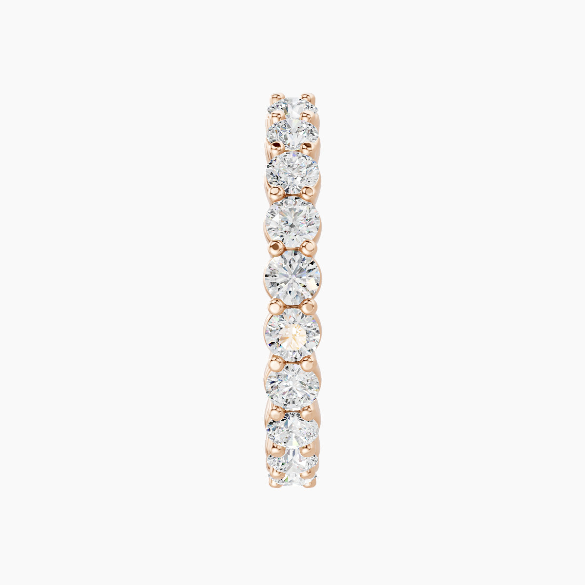Vesta | 18k Rose Gold 11 mm Diamond Hoop Piercing