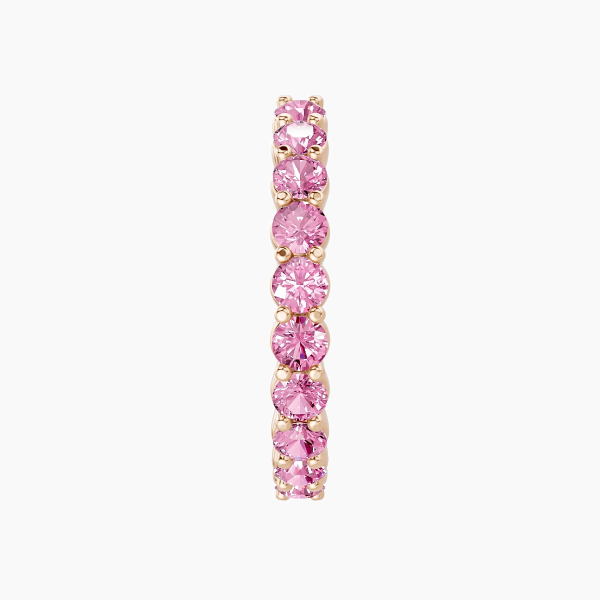 Vesta | 18k Rose Gold 11 mm Pink Sapphire Hoop Piercing