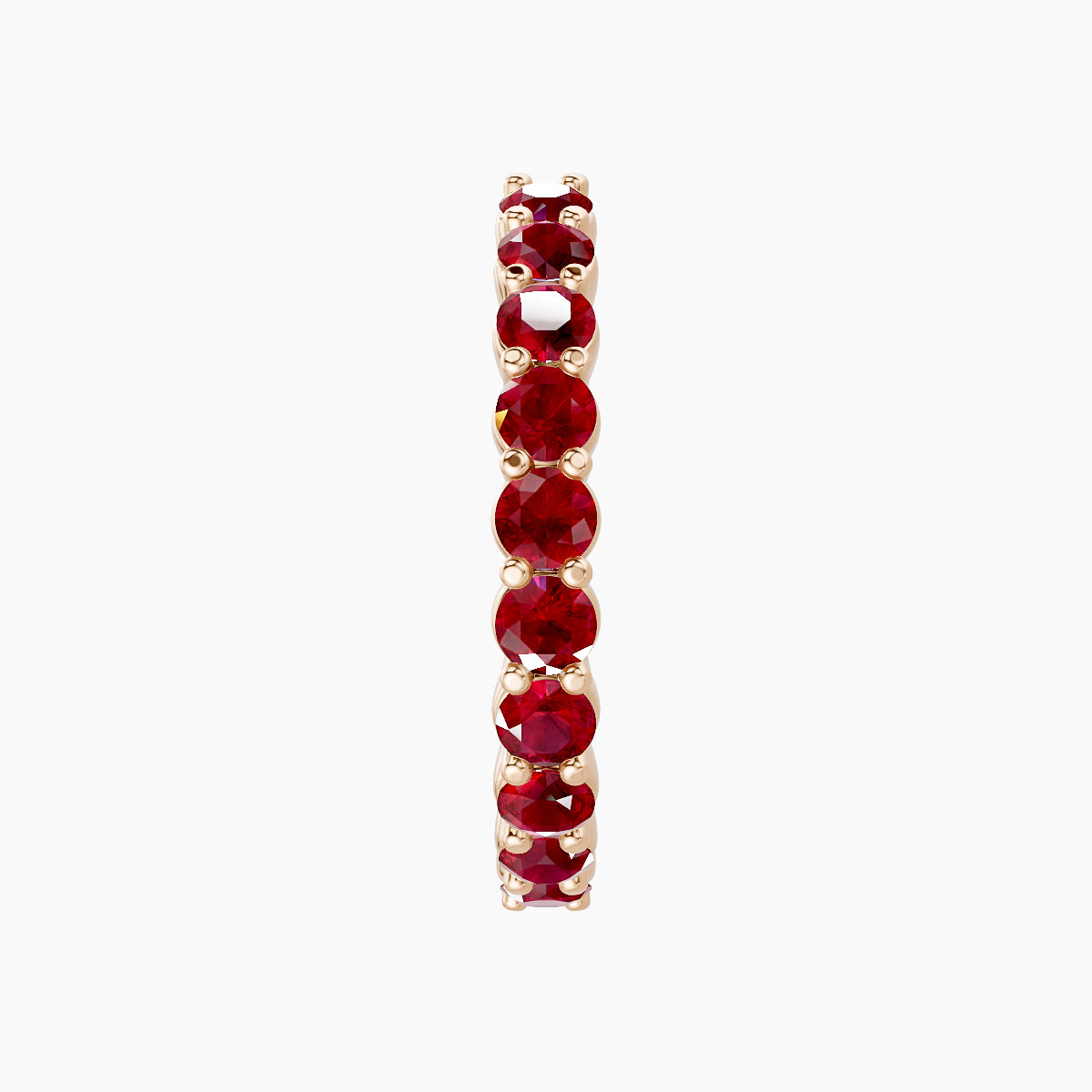 Vesta | 18k Rose Gold 11 mm Ruby Hoop Piercing