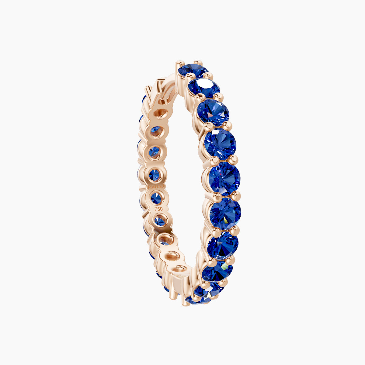 Vesta | 18k Rose Gold 11 mm Sapphire Hoop Piercing