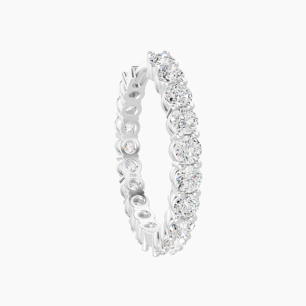 Vesta | 18k White Gold 11 mm Diamond Hoop Piercing