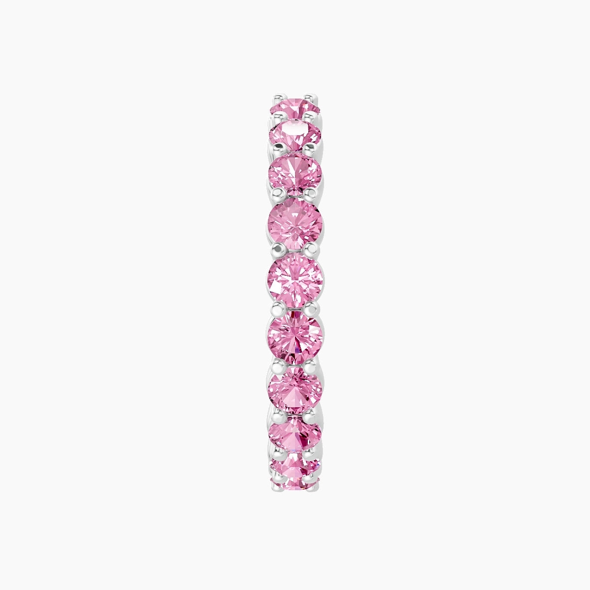 Vesta | 18k White Gold 11 mm Pink Sapphire Hoop Piercing