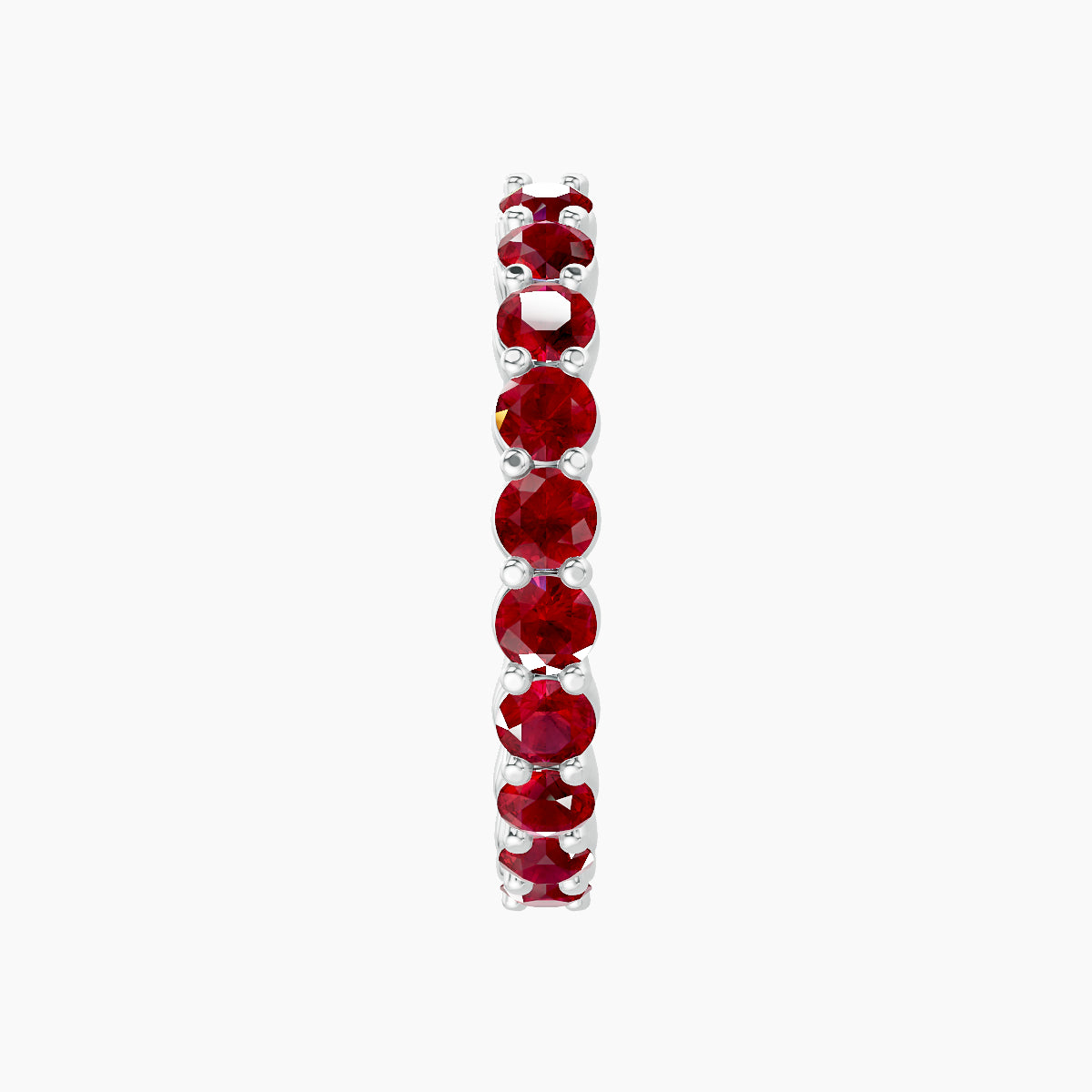 Vesta | 18k White Gold 11 mm Ruby Hoop Piercing