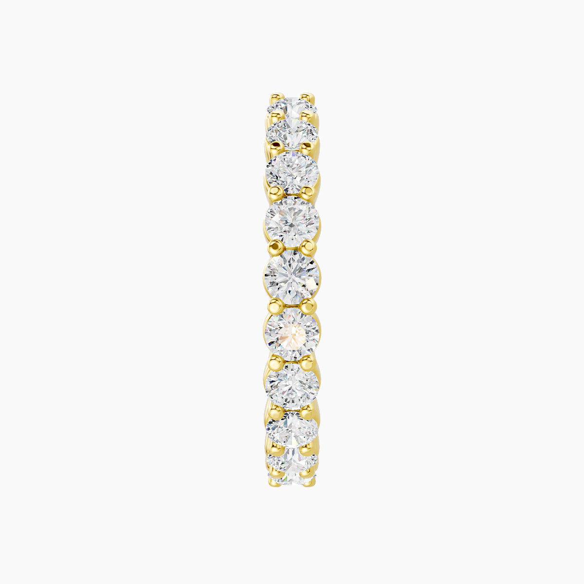 Vesta | 18k Yellow Gold 11 mm Diamond Hoop Piercing