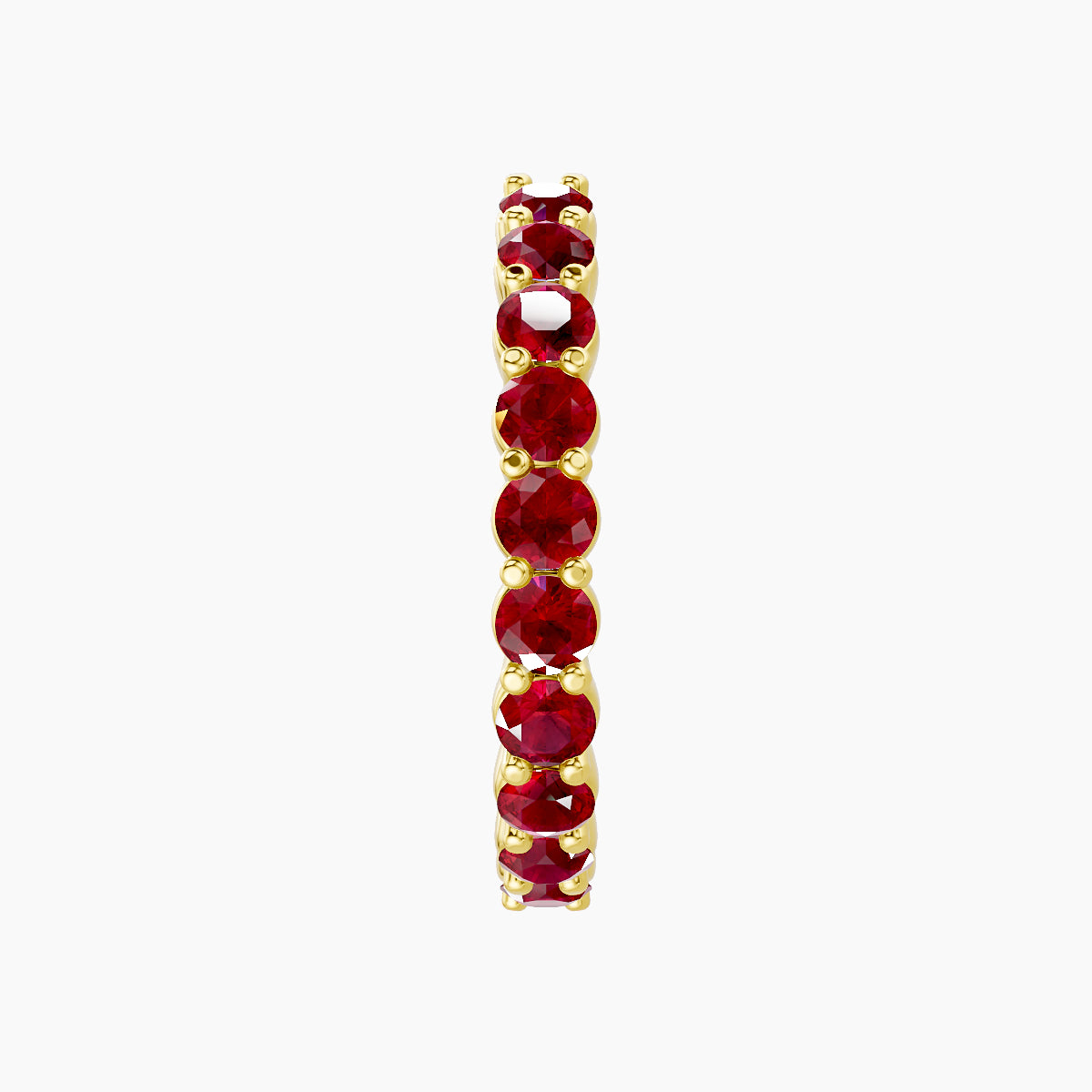 Vesta | 18k Yellow Gold 11 mm Ruby Hoop Piercing