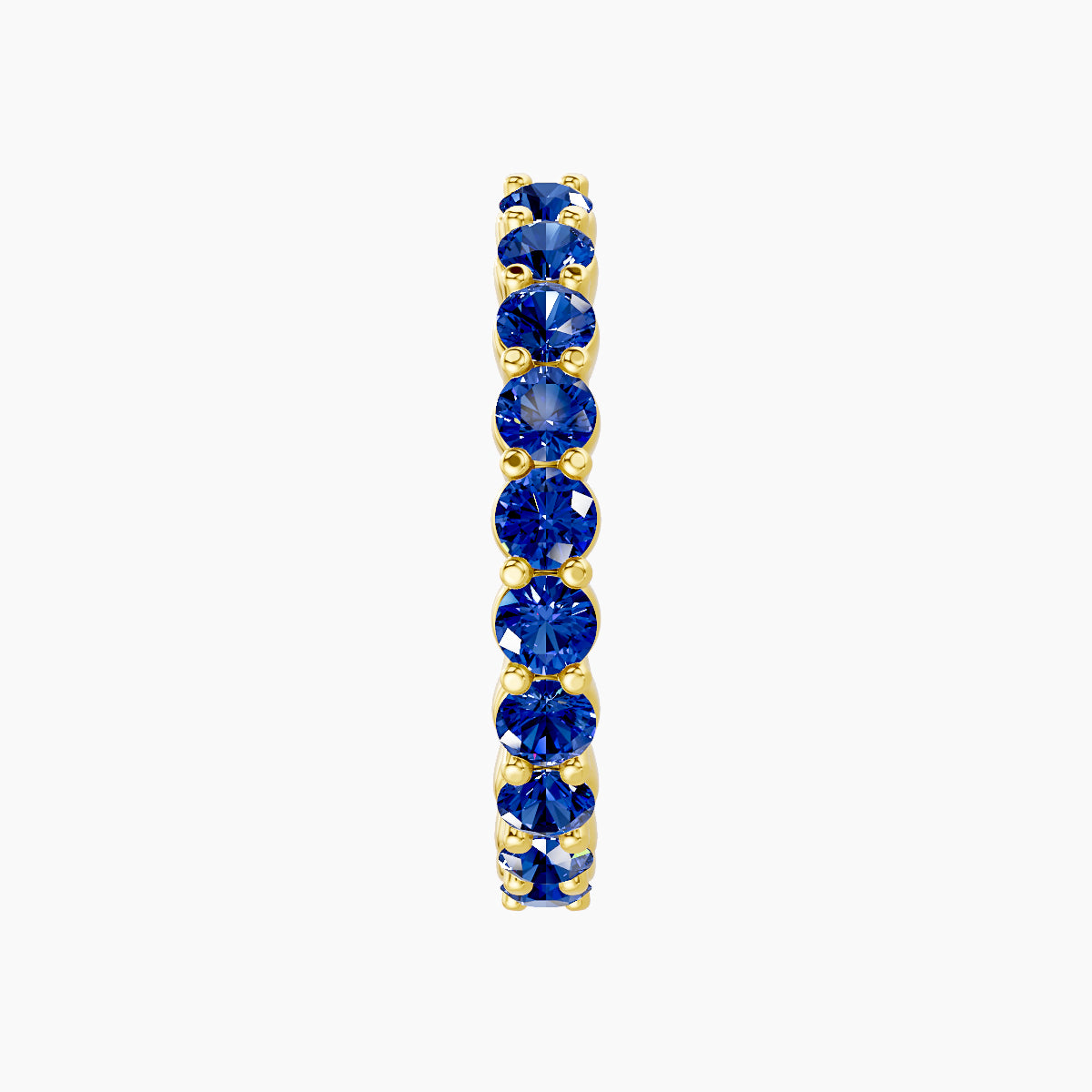 Vesta | 18k Yellow Gold 11 mm Sapphire Hoop Piercing