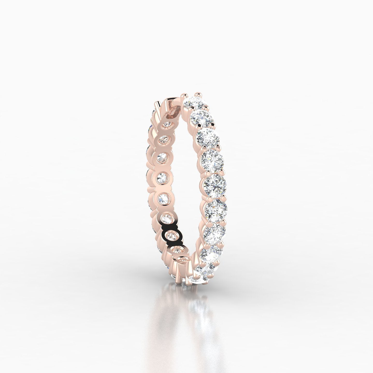 Vesta | 18k Rose Gold 11 mm Diamond Hoop Piercing