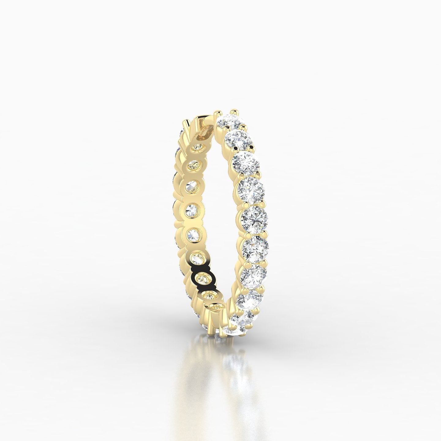 Vesta | 18k Yellow Gold 11 mm Diamond Hoop Piercing