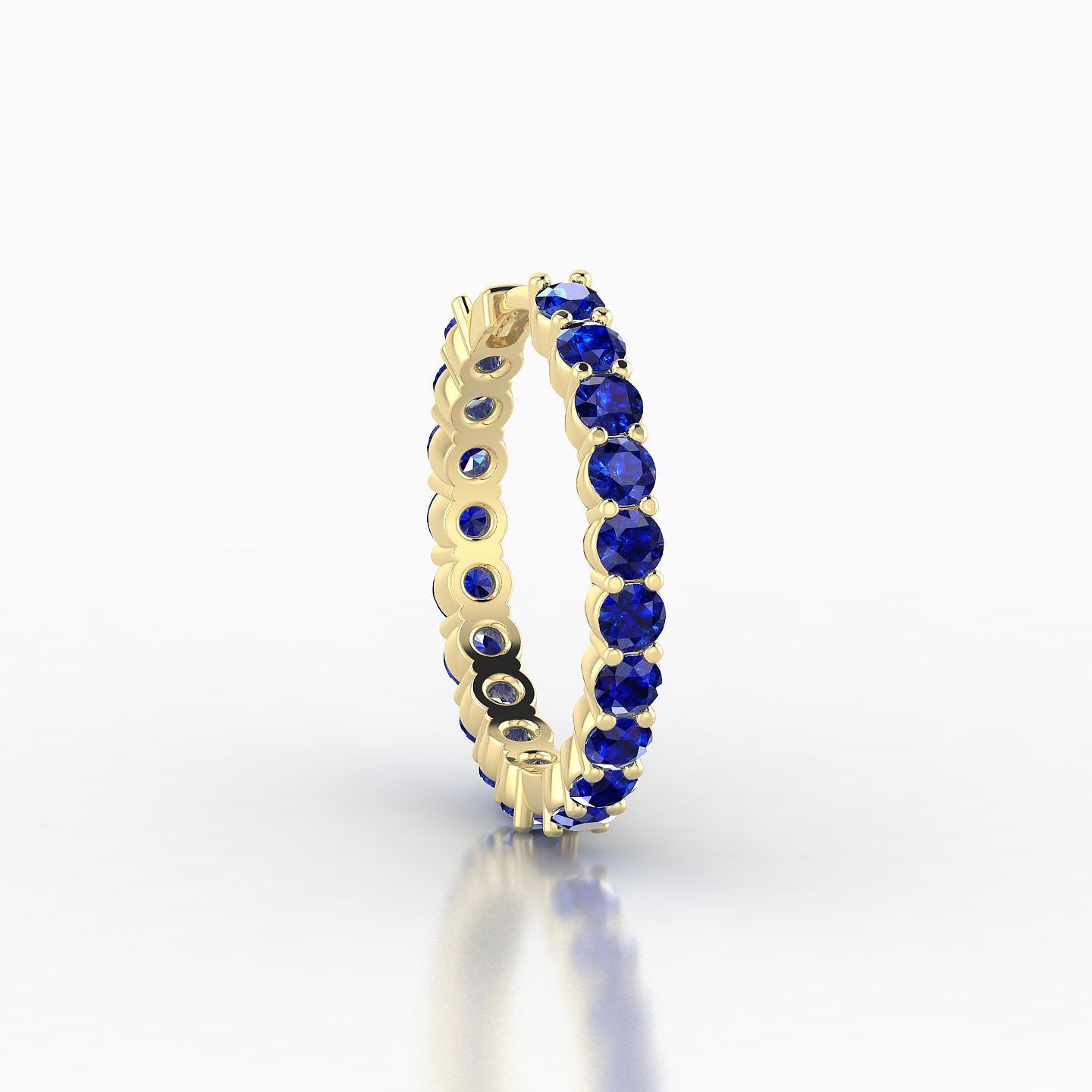 Vesta | 18k Yellow Gold 11 mm Sapphire Hoop Piercing