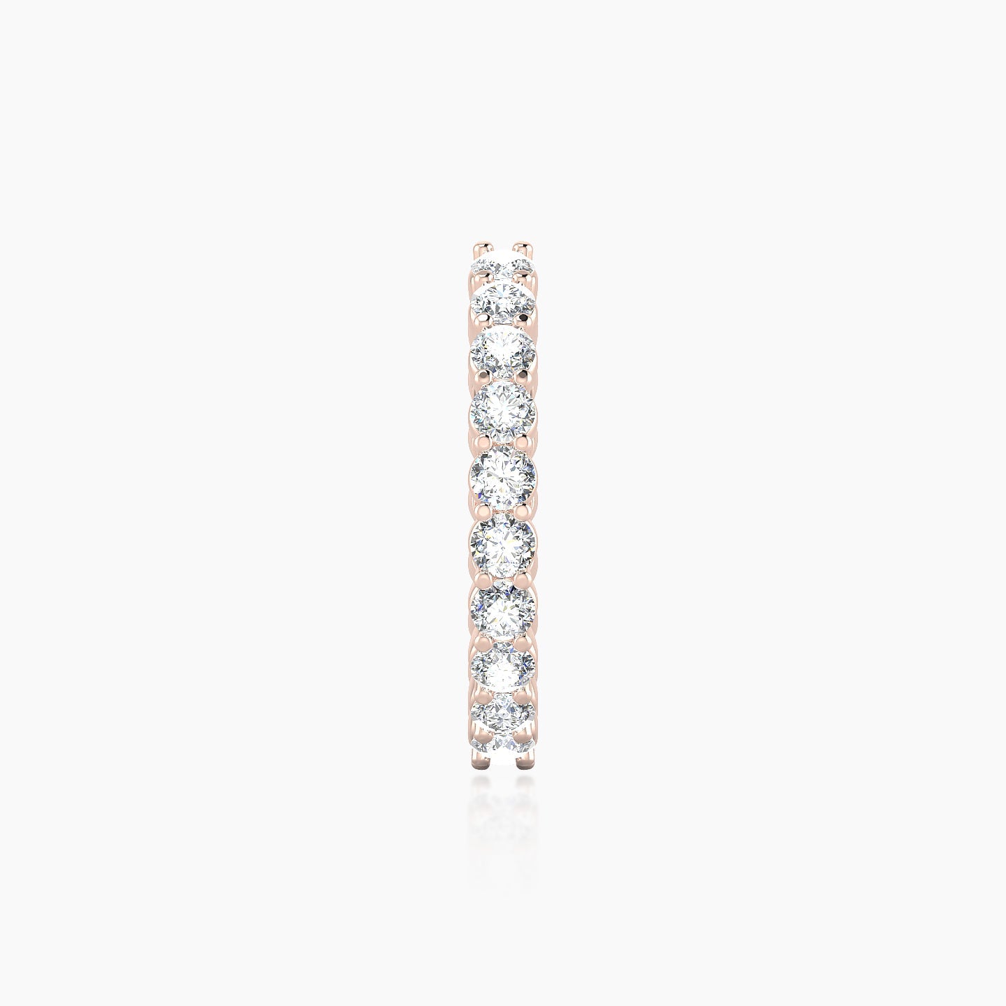 Vesta | 18k Rose Gold 11 mm Diamond Hoop Piercing