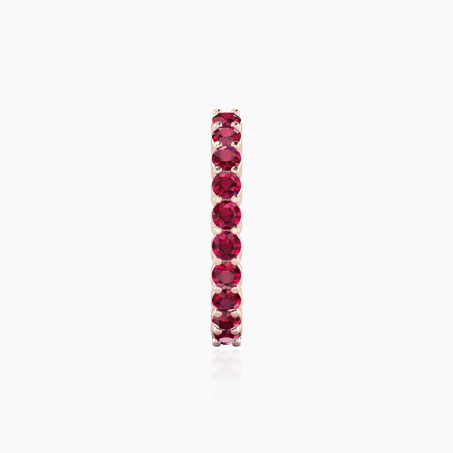 Vesta | 18k Rose Gold 11 mm Ruby Hoop Piercing