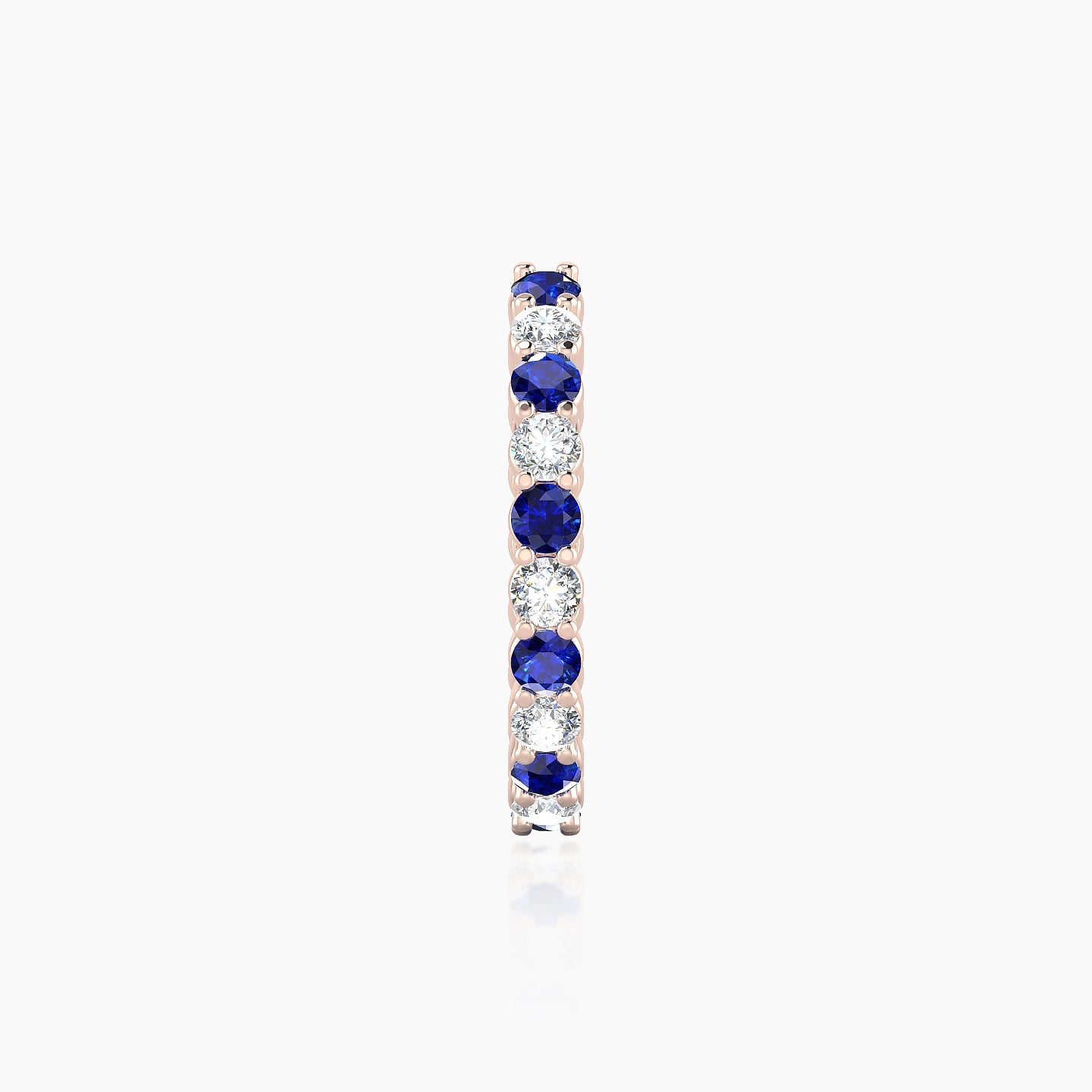 Vesta | 18k Rose Gold 11 mm Sapphire & Diamond Hoop Piercing