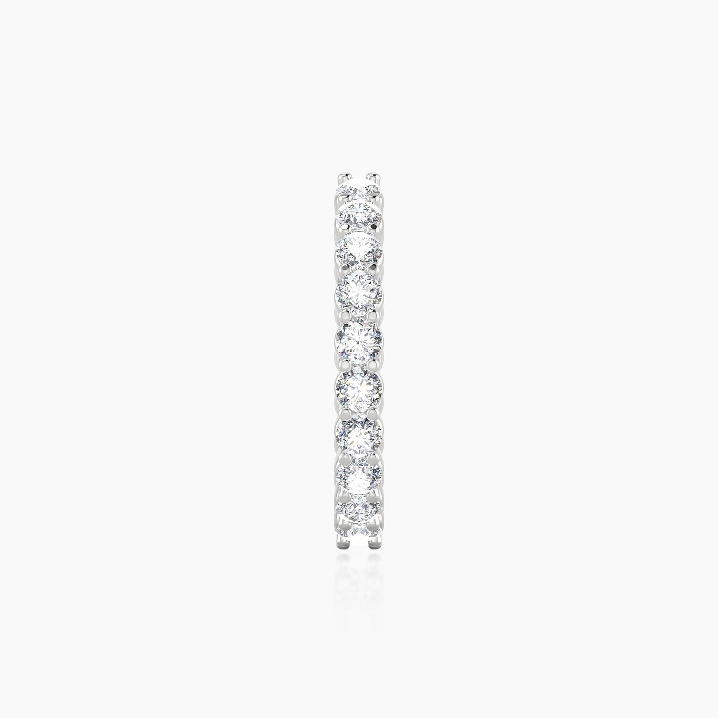 Vesta | 18k White Gold 11 mm Diamond Hoop Piercing