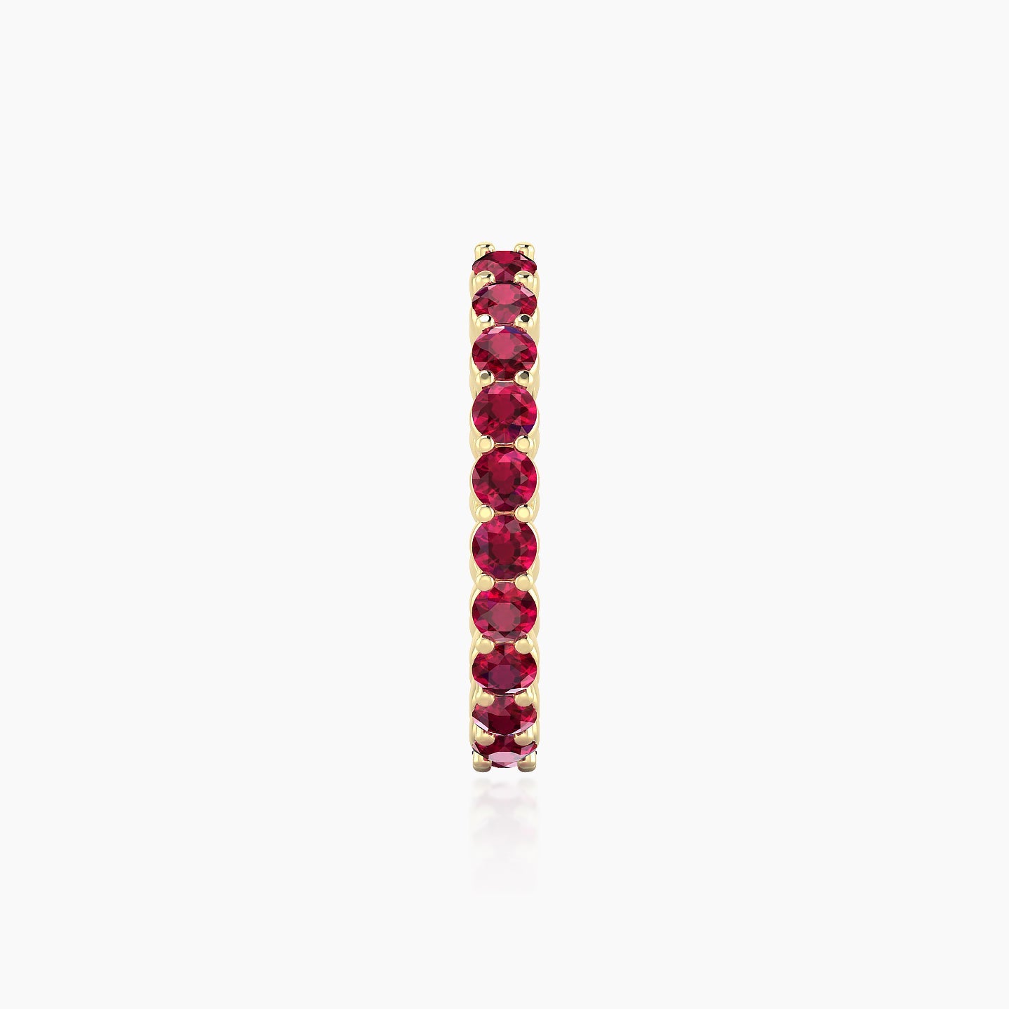 Vesta | 18k Yellow Gold 11 mm Ruby Hoop Piercing