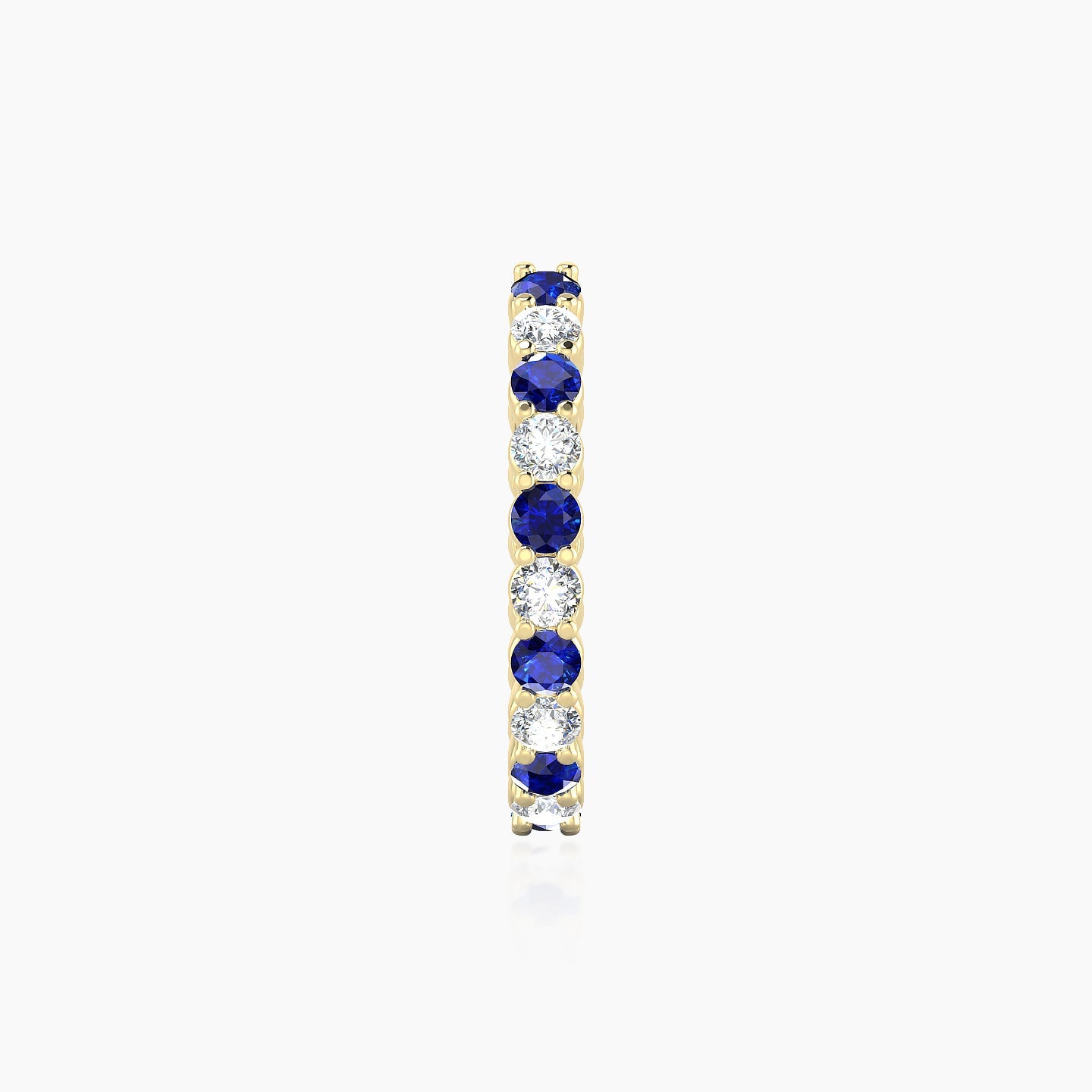 Vesta | 18k Yellow Gold 11 mm Sapphire & Diamond Hoop Piercing