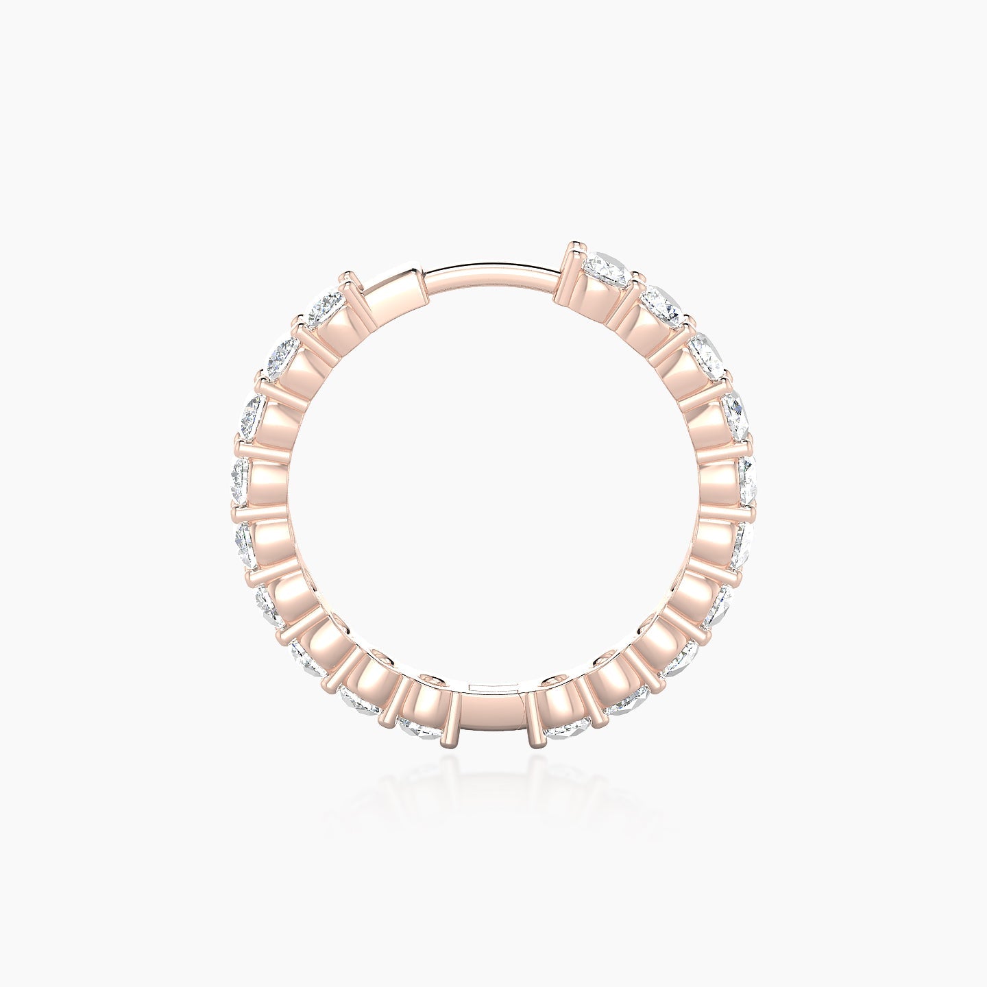 Vesta | 18k Rose Gold 11 mm Diamond Hoop Piercing