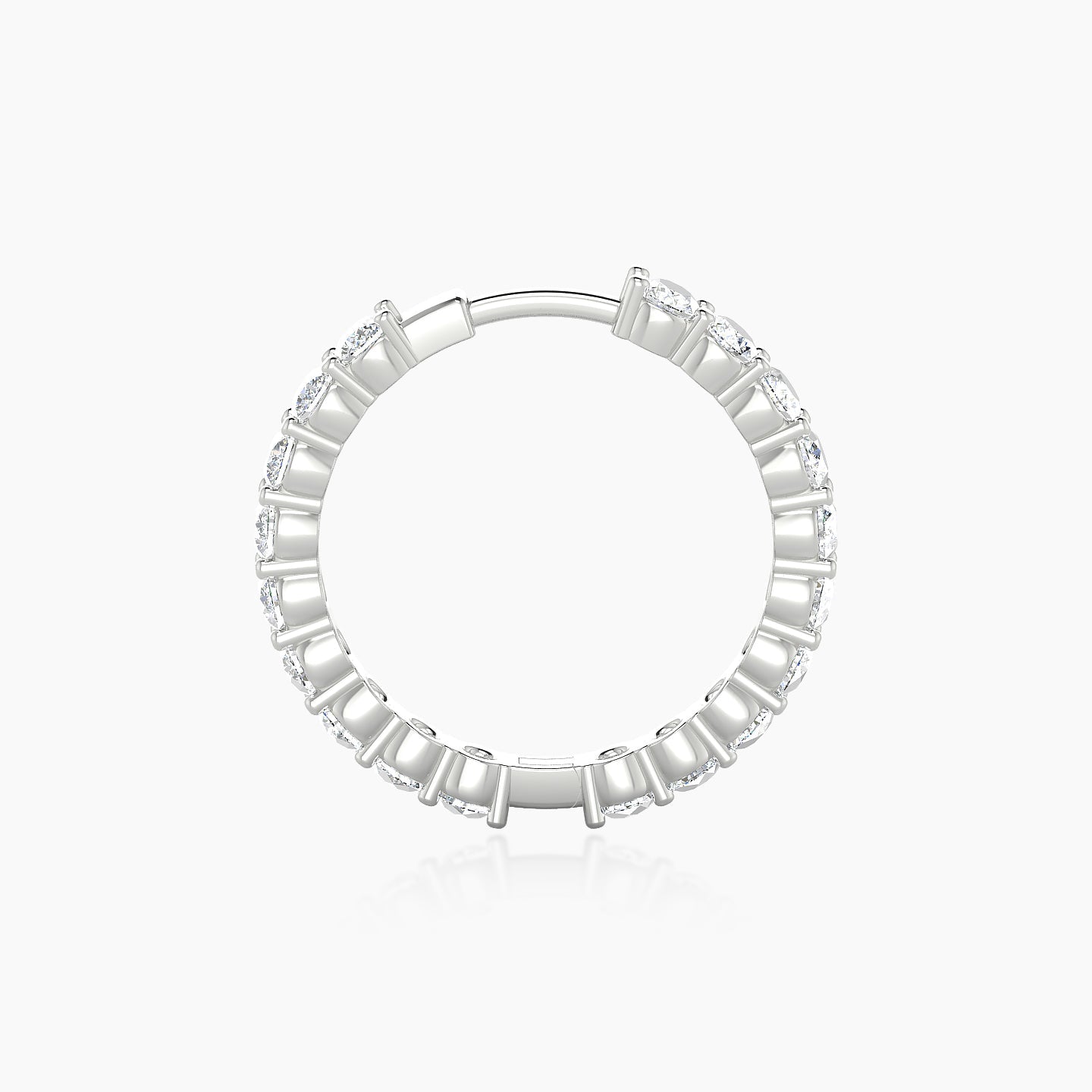 Vesta | 18k White Gold 11 mm Diamond Hoop Piercing