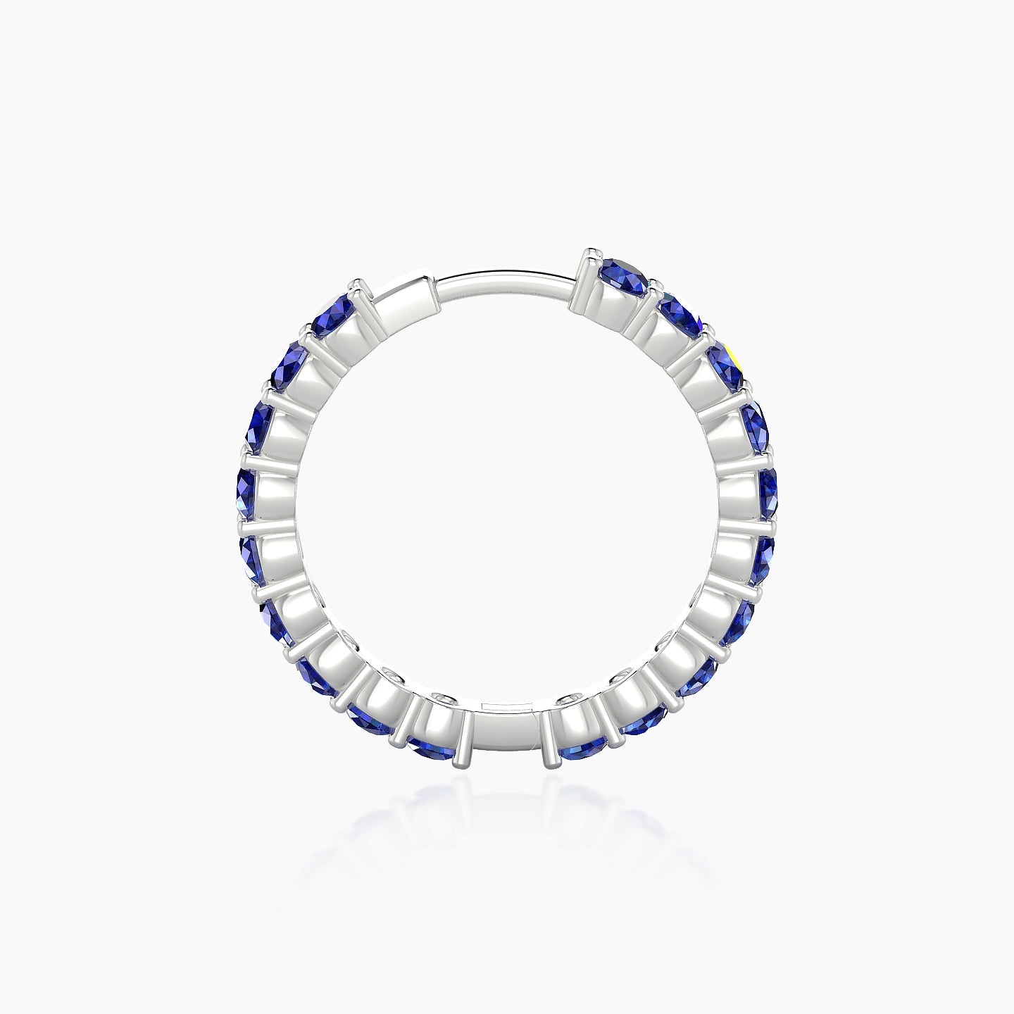 Vesta | 18k White Gold 11 mm Sapphire Hoop Piercing