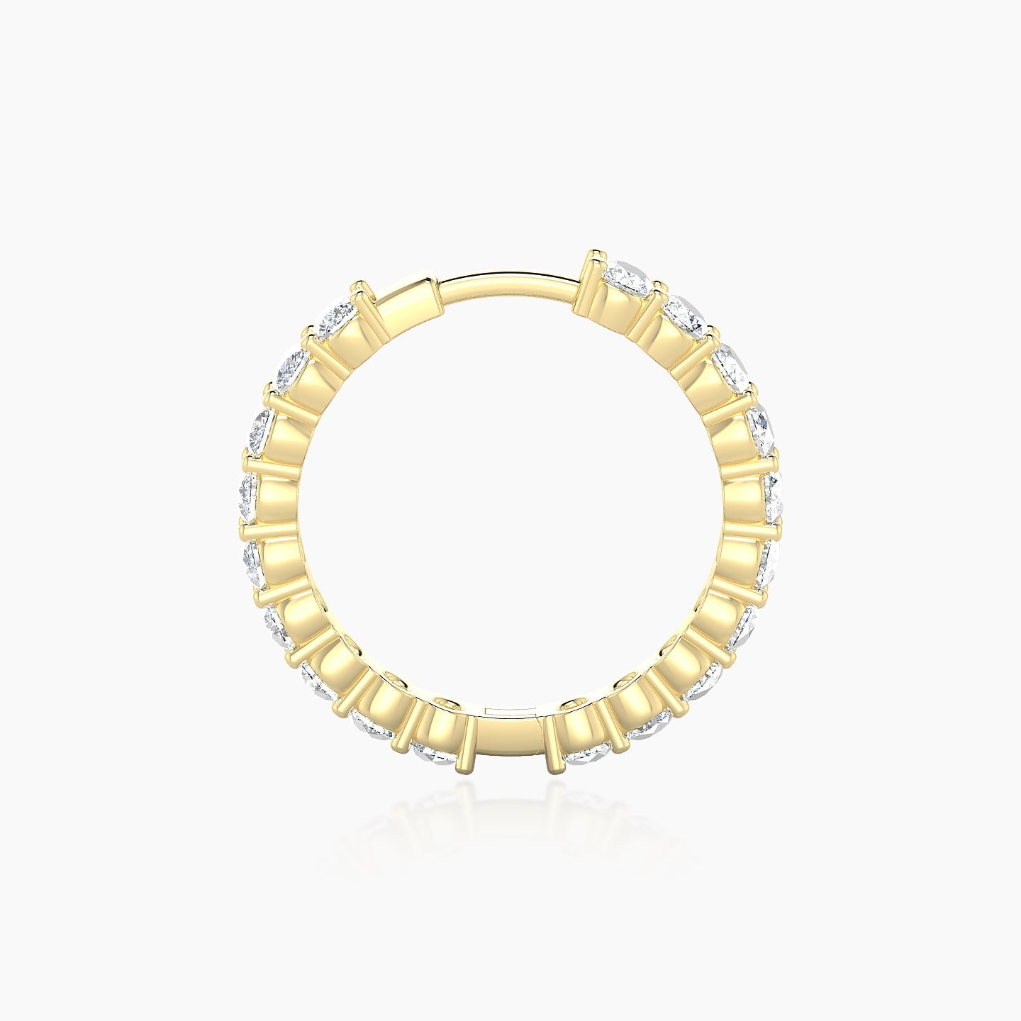 Vesta | 18k Yellow Gold 11 mm Diamond Hoop Piercing