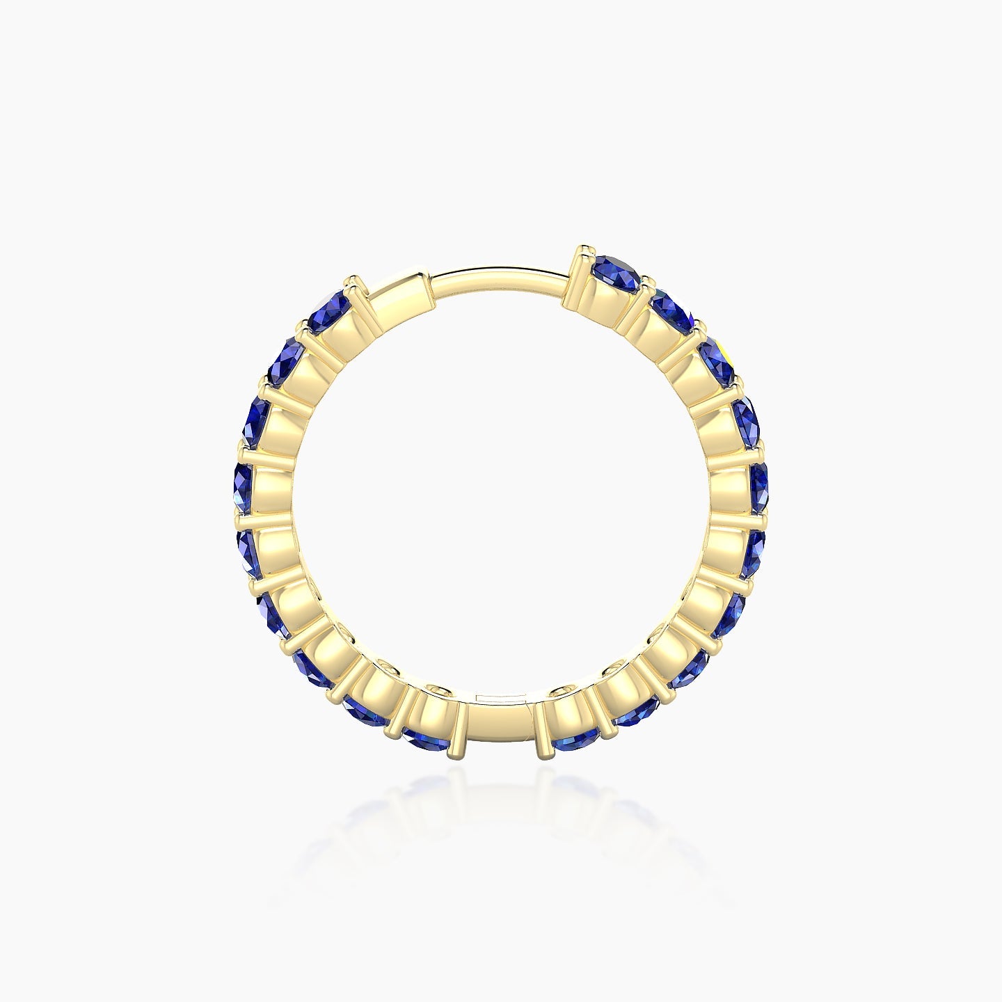 Vesta | 18k Yellow Gold 11 mm Sapphire Hoop Piercing