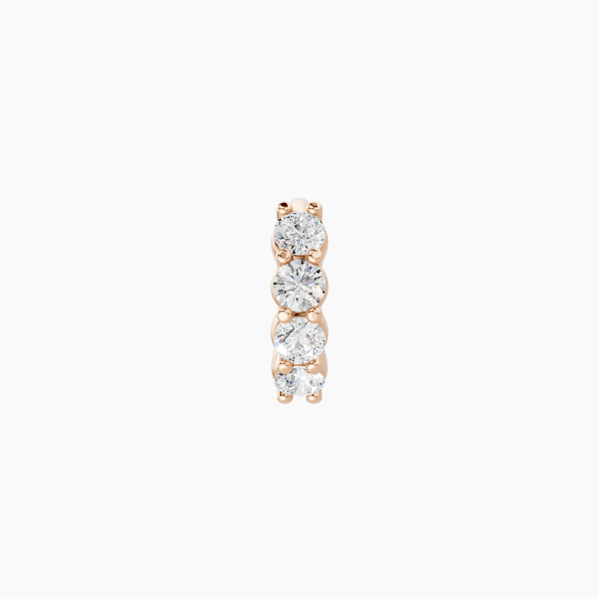Vesta | 18k Rose Gold 5 mm Diamond Hoop Piercing