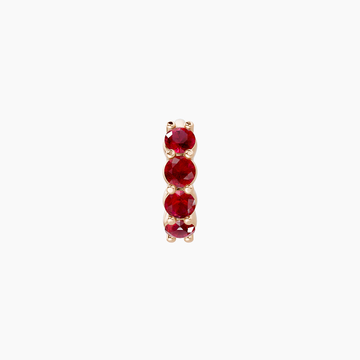 Vesta | 18k Rose Gold 5 mm Ruby Hoop Piercing