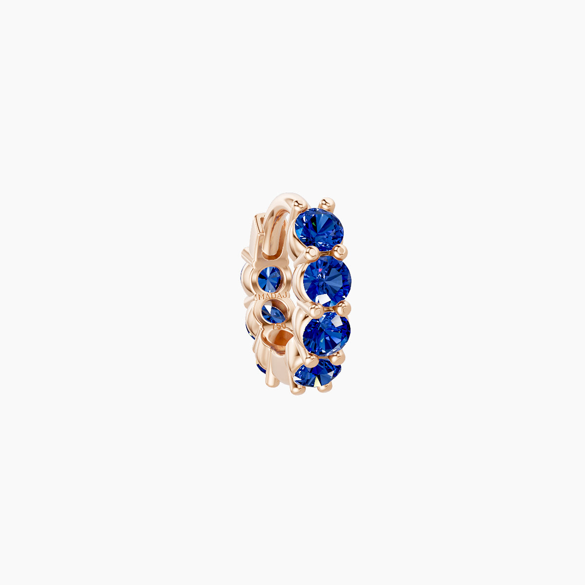 Vesta | 18k Rose Gold 5 mm Sapphire Hoop Piercing