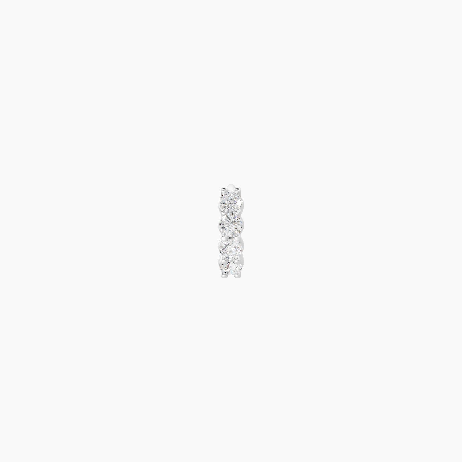 Vesta | 18k White Gold 5 mm Diamond Hoop Piercing
