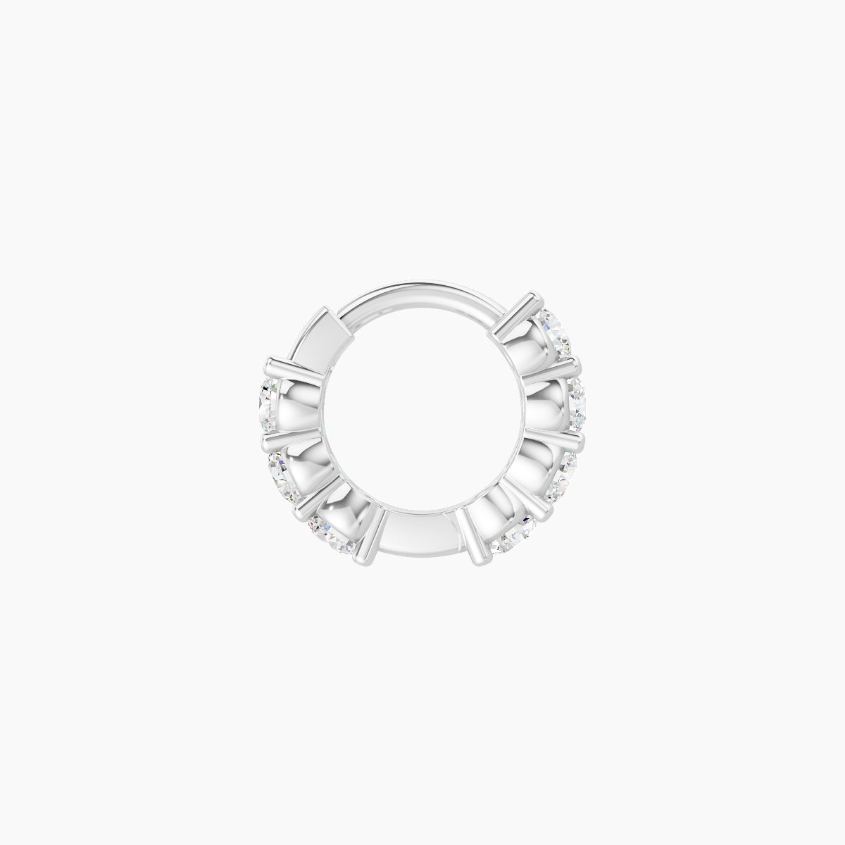 Vesta | 18k White Gold 5 mm Diamond Hoop Piercing