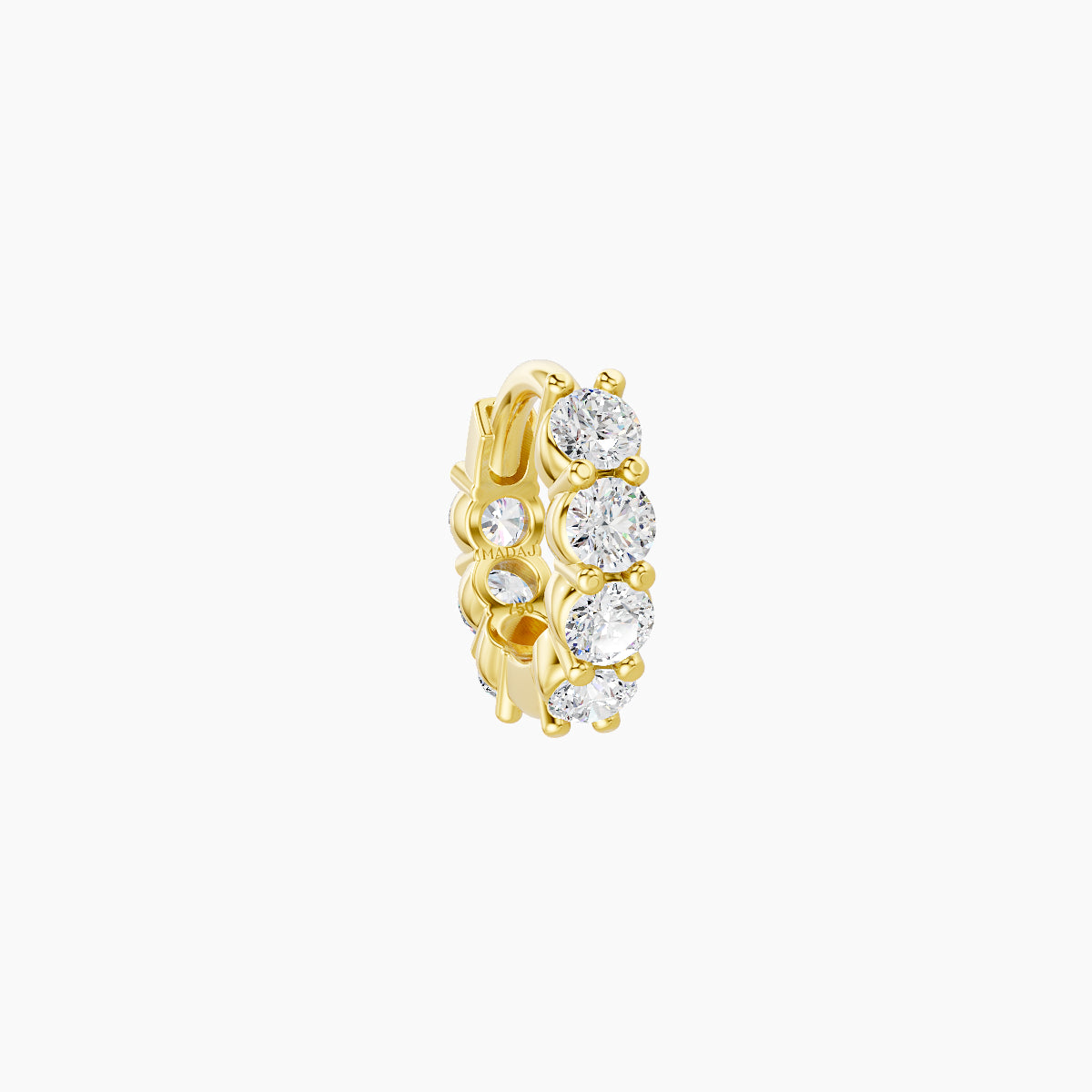 Vesta | 18k Yellow Gold 5 mm Diamond Hoop Piercing