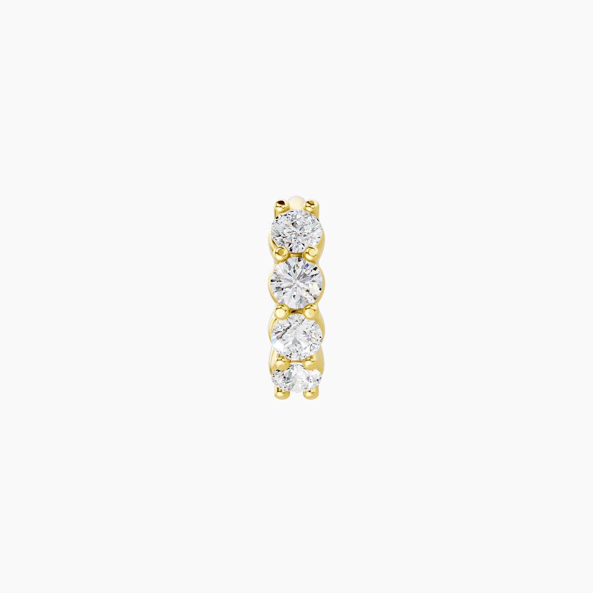 Vesta | 18k Yellow Gold 5 mm Diamond Hoop Piercing