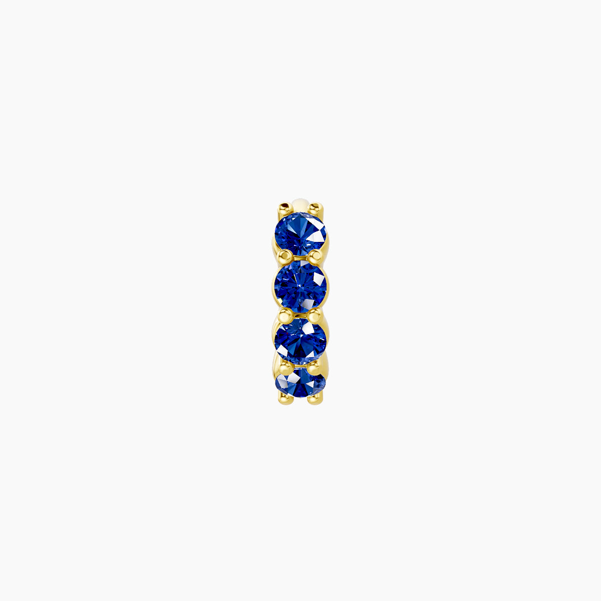 Vesta | 18k Yellow Gold 5 mm Sapphire Hoop Piercing