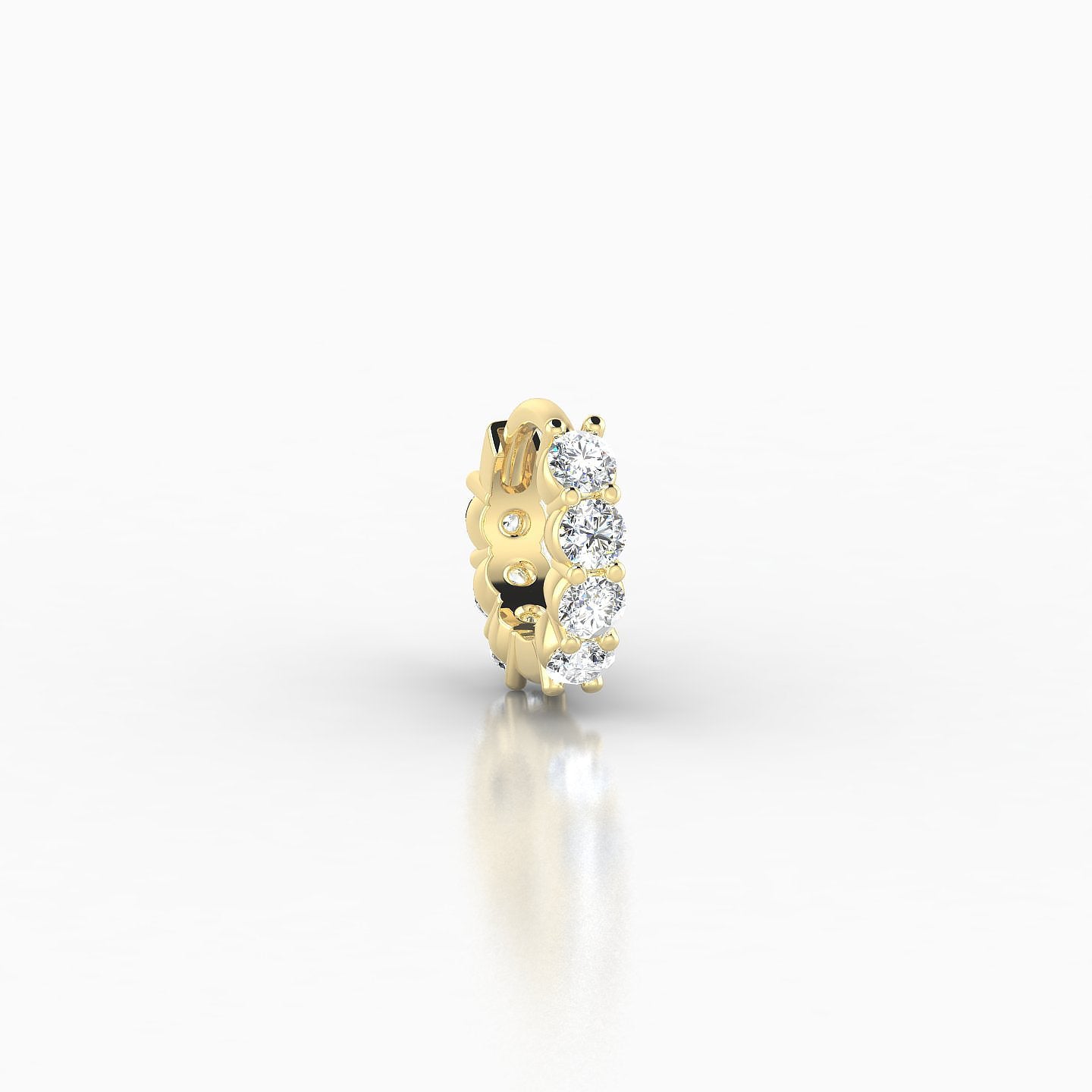 Vesta | 18k Yellow Gold 5 mm Diamond Hoop Piercing