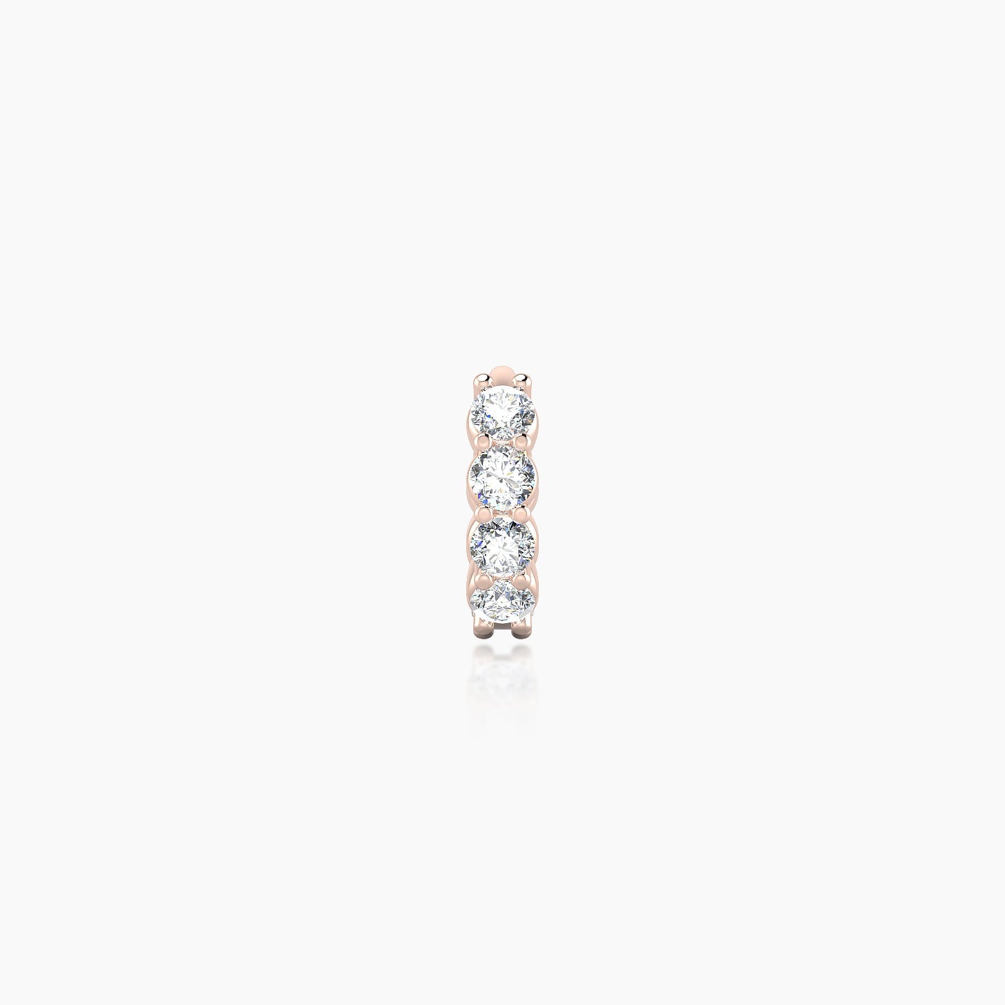 Vesta | 18k Rose Gold 5 mm Diamond Hoop Piercing