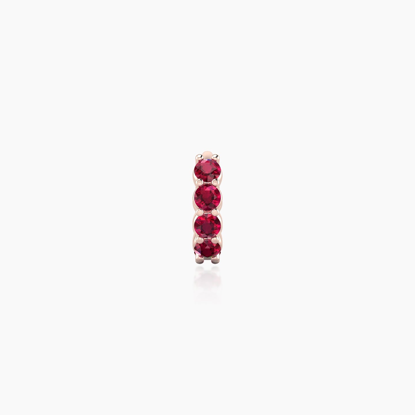 Vesta | 18k Rose Gold 5 mm Ruby Hoop Piercing