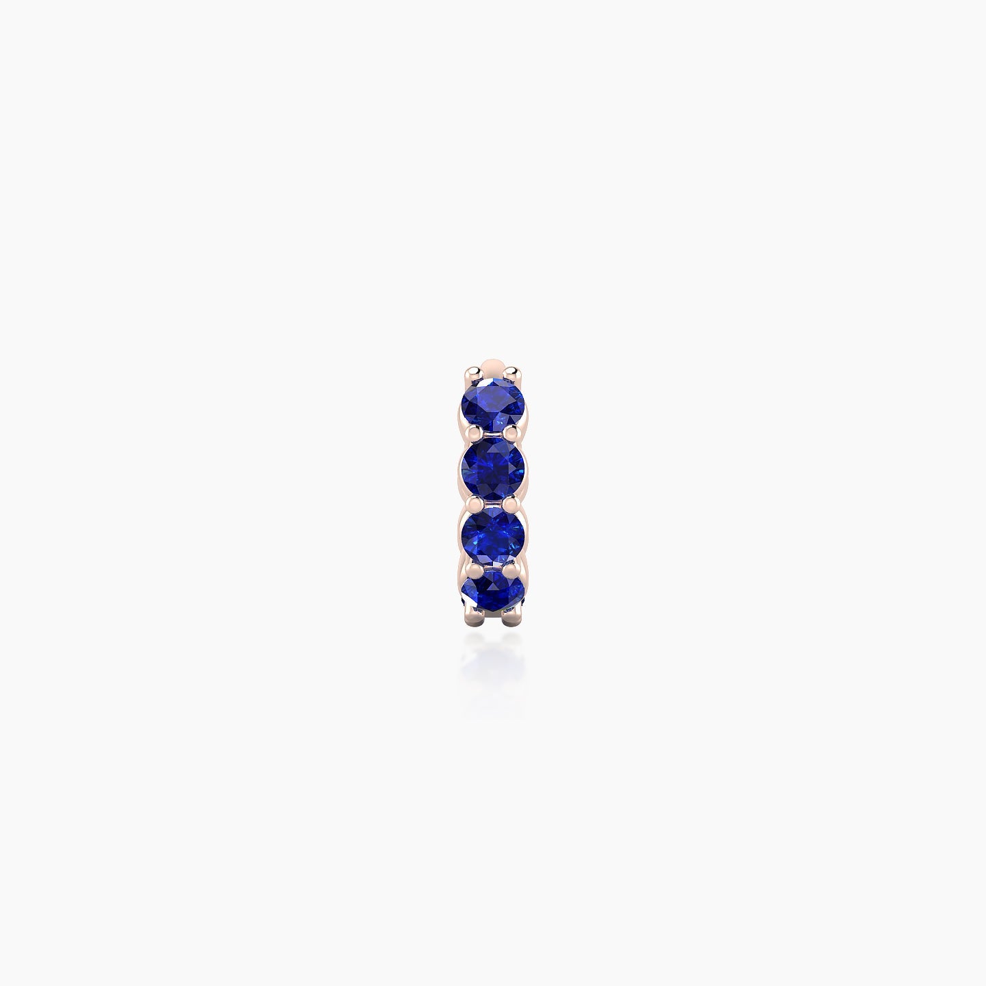 Vesta | 18k Rose Gold 5 mm Sapphire Hoop Piercing