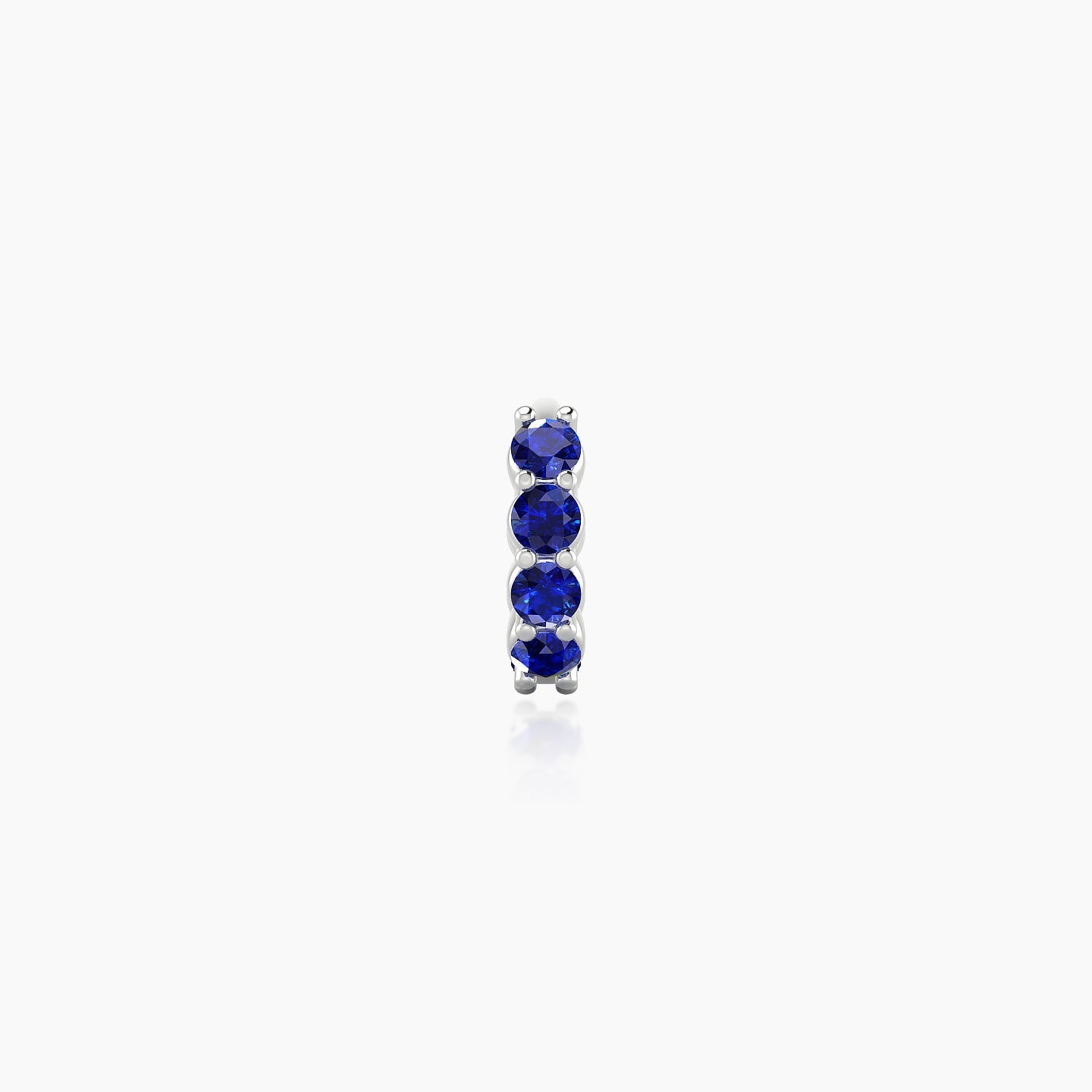 Vesta | 18k White Gold 5 mm Sapphire Hoop Piercing