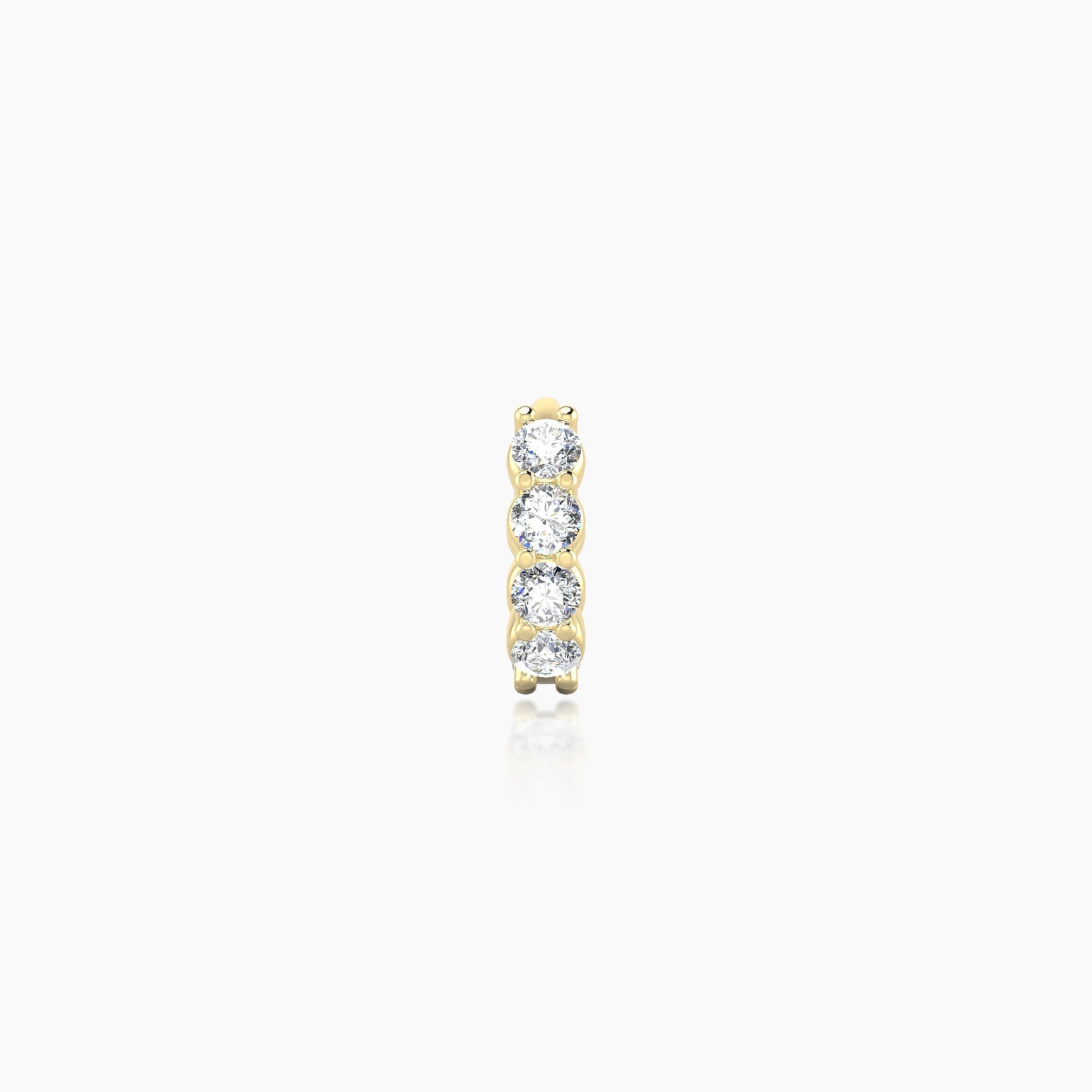 Vesta | 18k Yellow Gold 5 mm Diamond Hoop Piercing