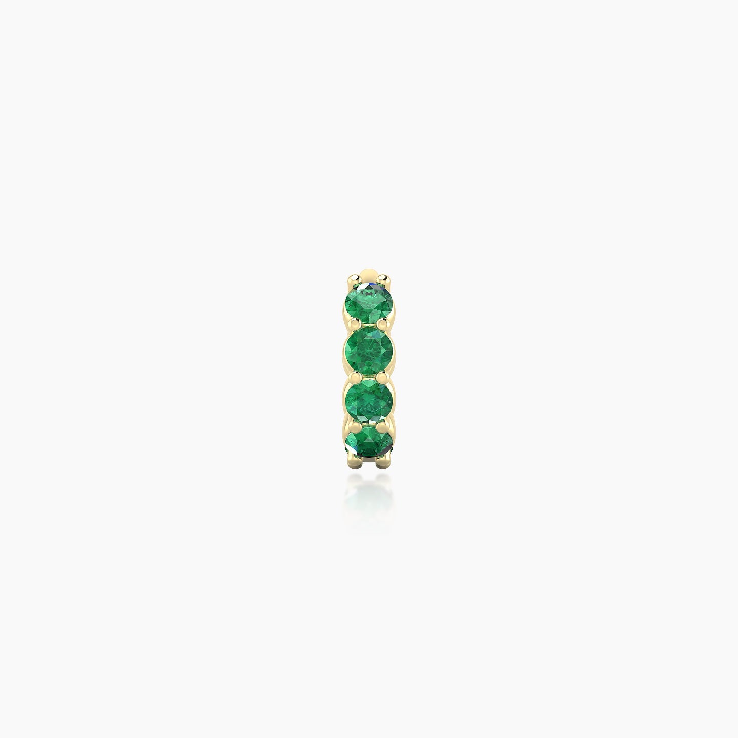 Vesta | 18k Yellow Gold 5 mm Emerald Hoop Piercing