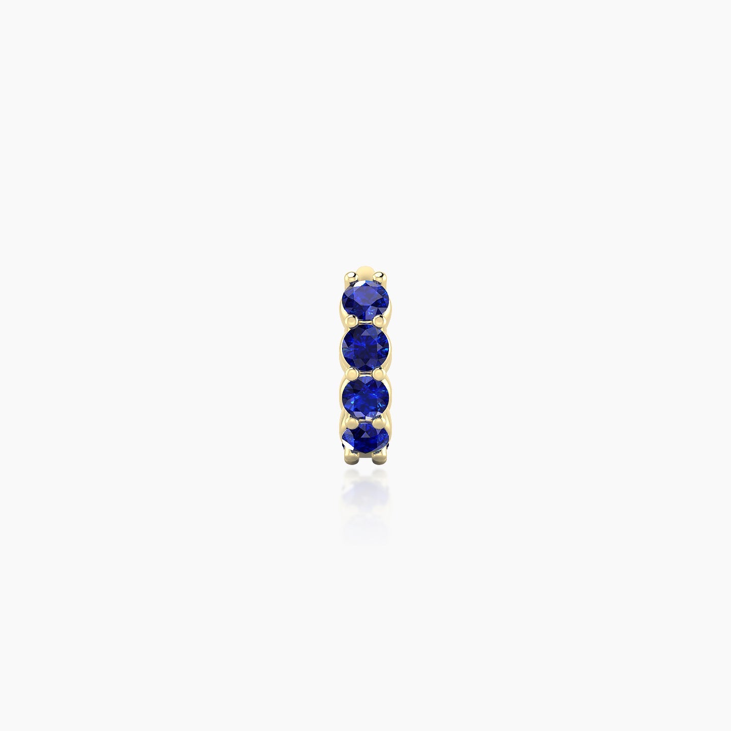 Vesta | 18k Yellow Gold 5 mm Sapphire Hoop Piercing