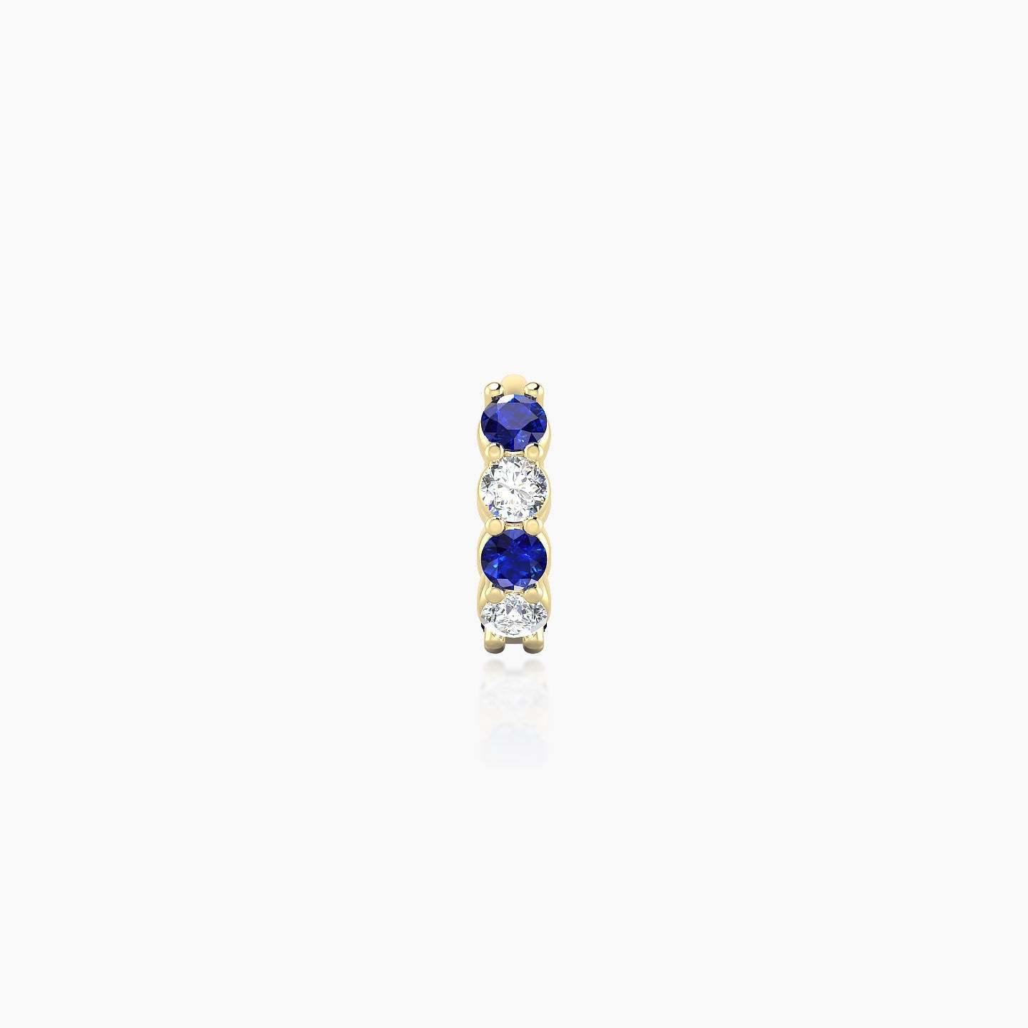 Vesta | 18k Yellow Gold 5 mm Sapphire & Diamond Hoop Piercing