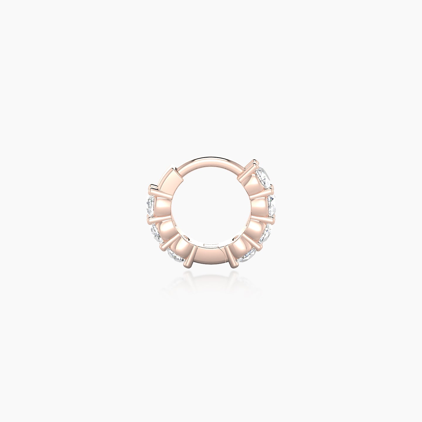 Vesta | 18k Rose Gold 5 mm Diamond Hoop Piercing