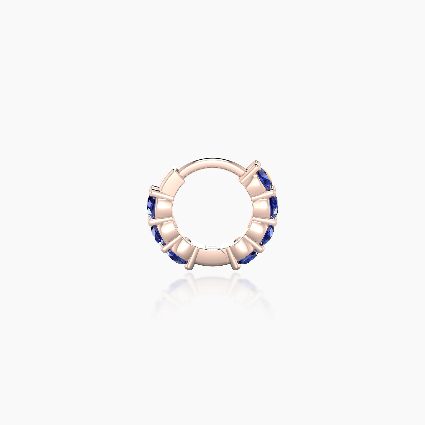 Vesta | 18k Rose Gold 5 mm Sapphire Hoop Piercing