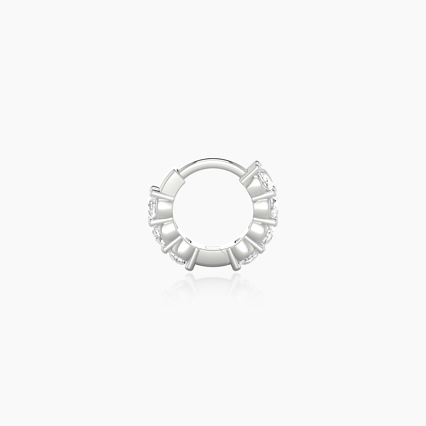 Vesta | 18k White Gold 5 mm Diamond Hoop Piercing