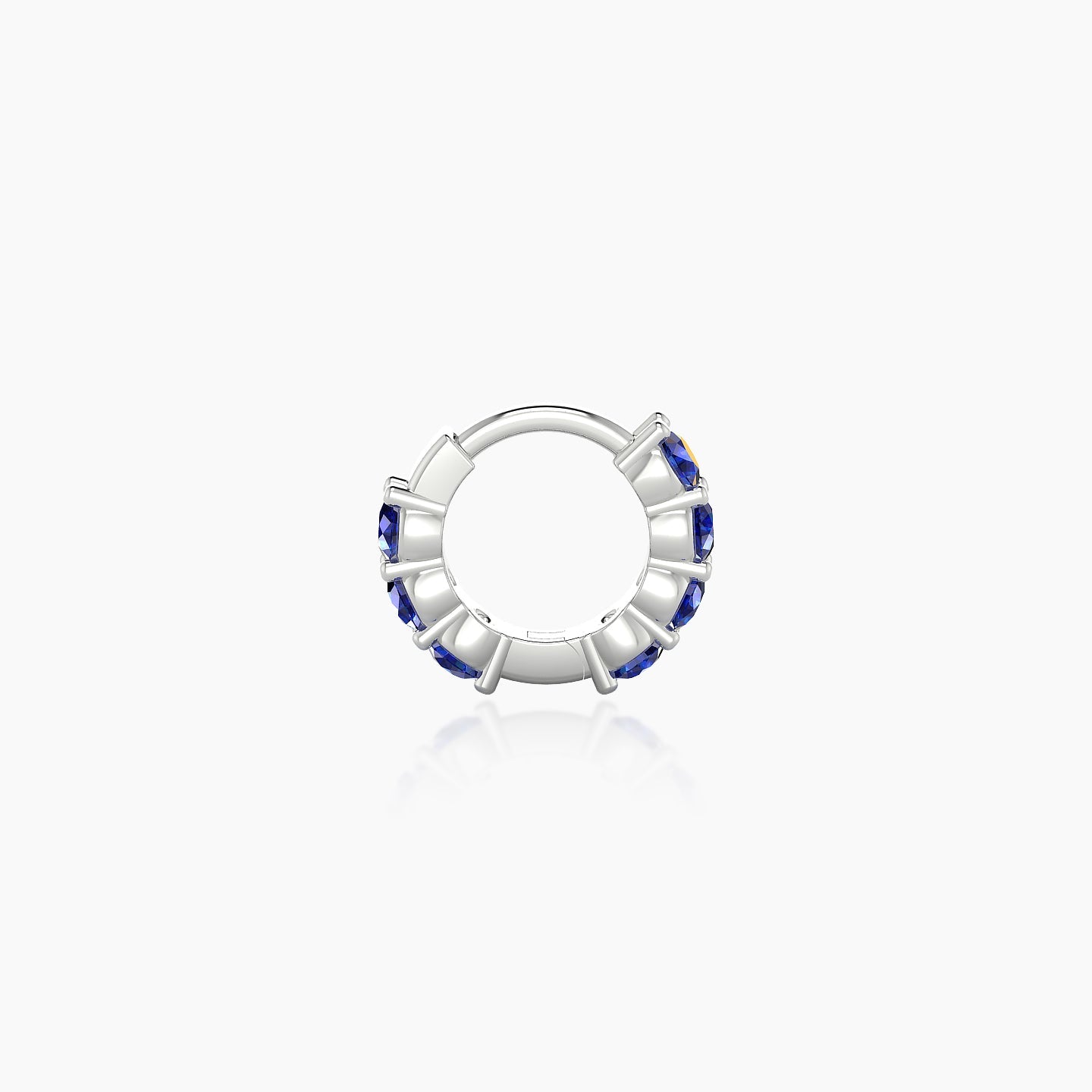 Vesta | 18k White Gold 5 mm Sapphire Hoop Piercing