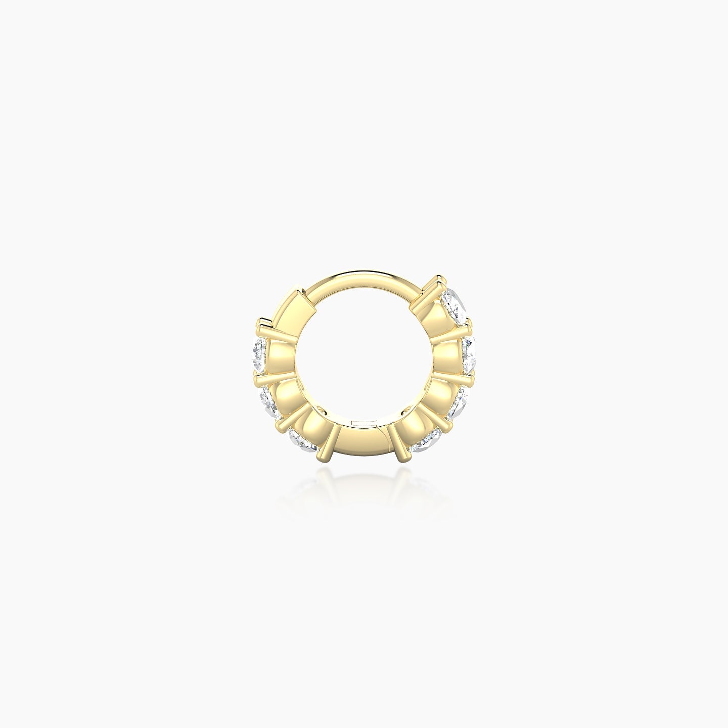 Vesta | 18k Yellow Gold 5 mm Diamond Hoop Piercing