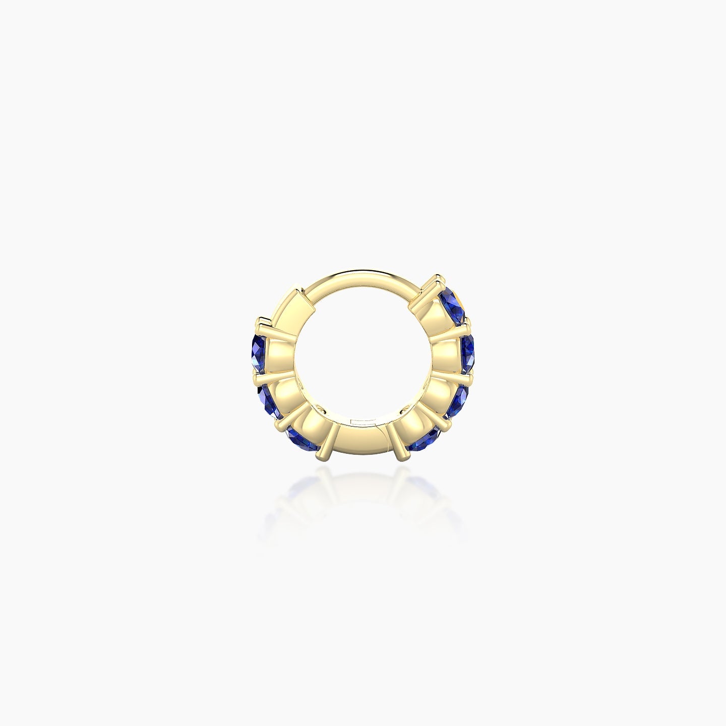 Vesta | 18k Yellow Gold 5 mm Sapphire Hoop Piercing