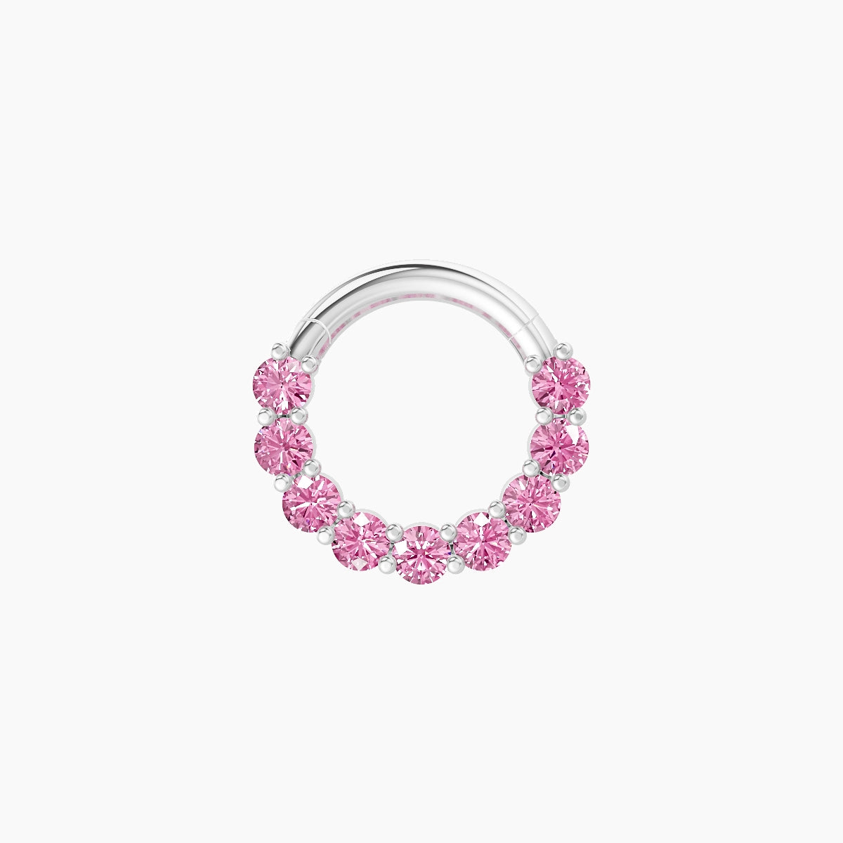Vesta | 18k White Gold 6.5 mm Pink Sapphire Daith Piercing