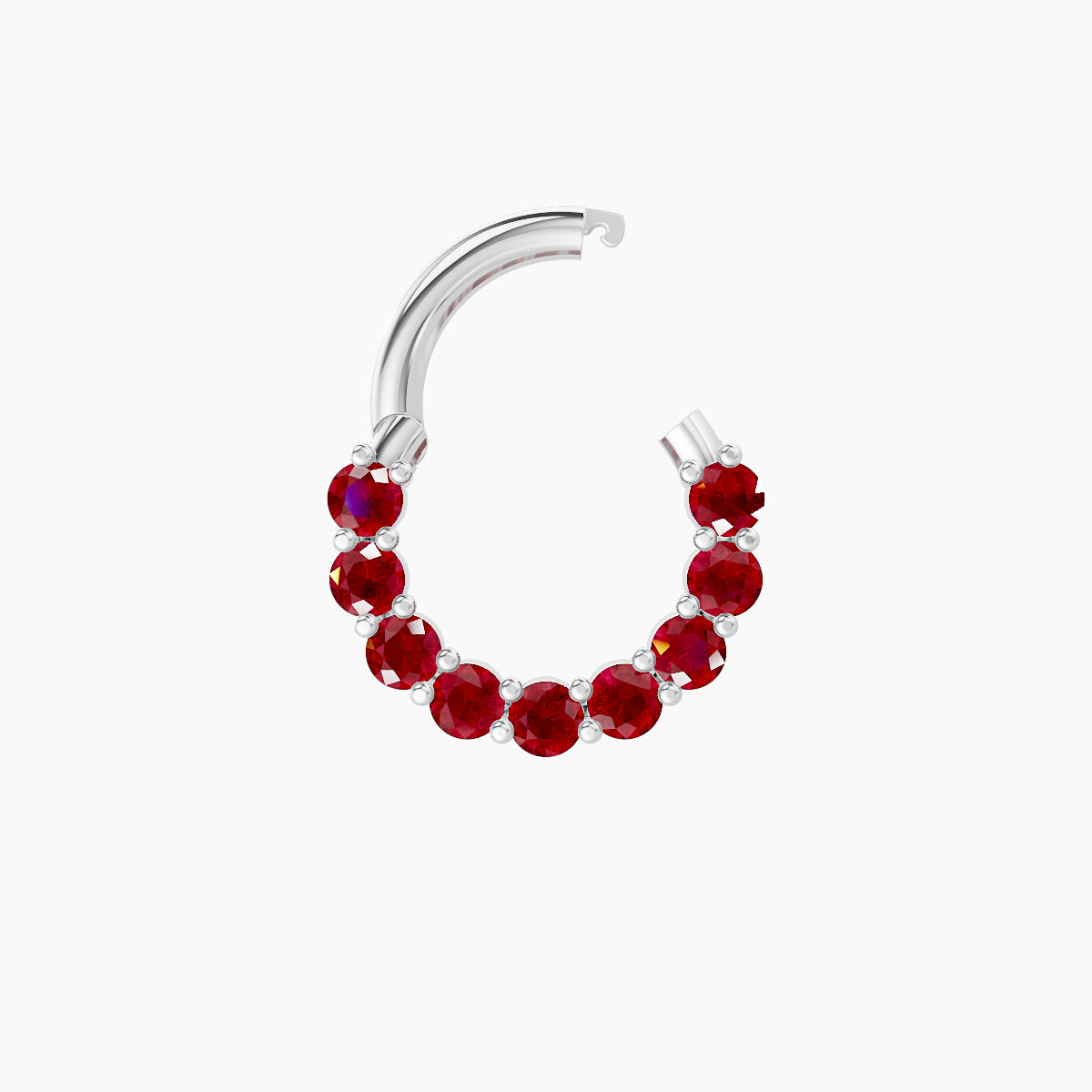 Vesta | 18k White Gold 6.5 mm Ruby Daith Piercing